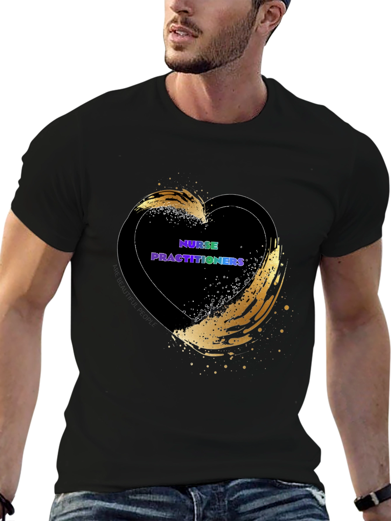 Nurse Practitioner Heart Graphic T-Shirt
