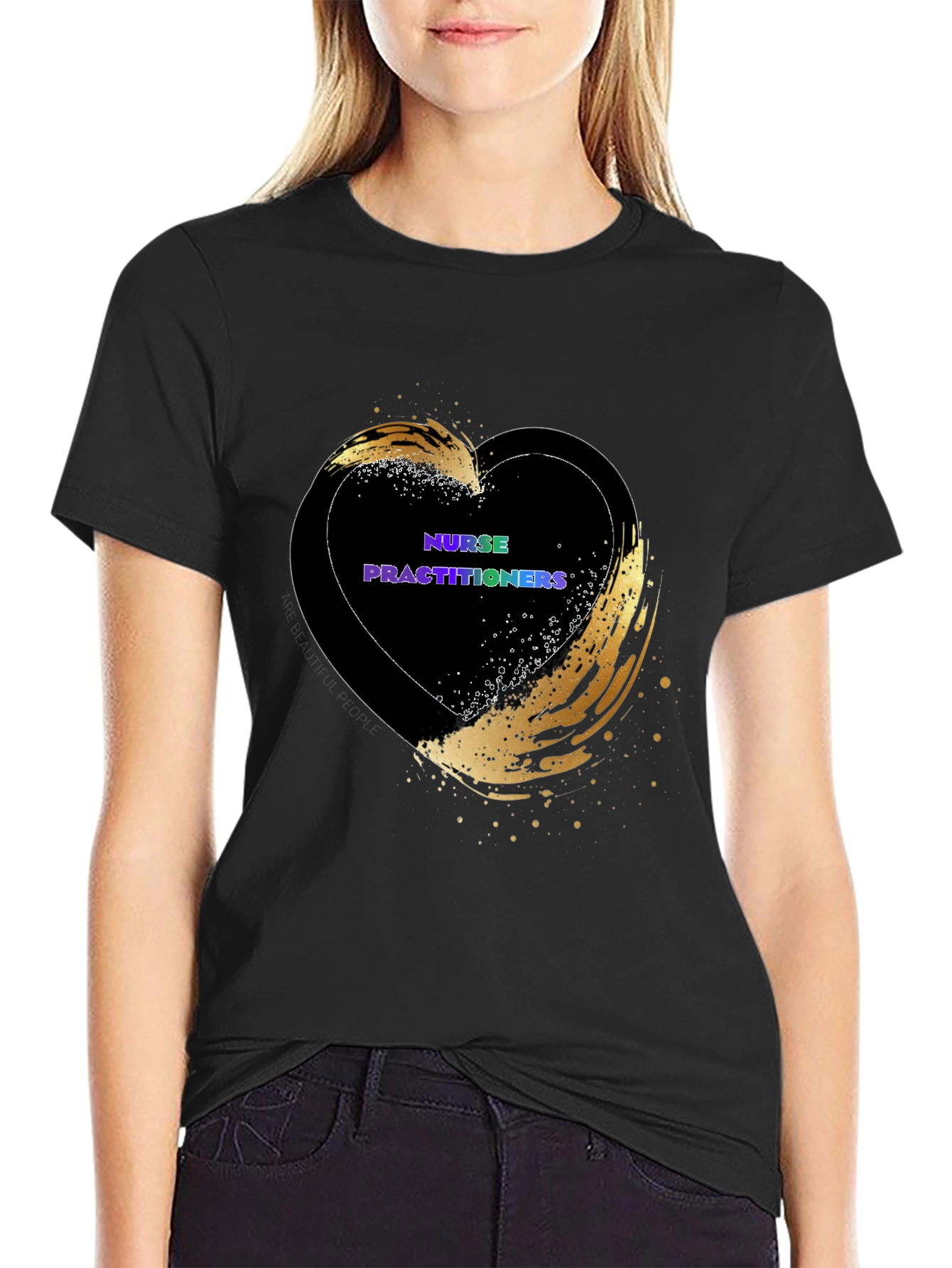 Nurse Practitioner Heart Graphic T-Shirt