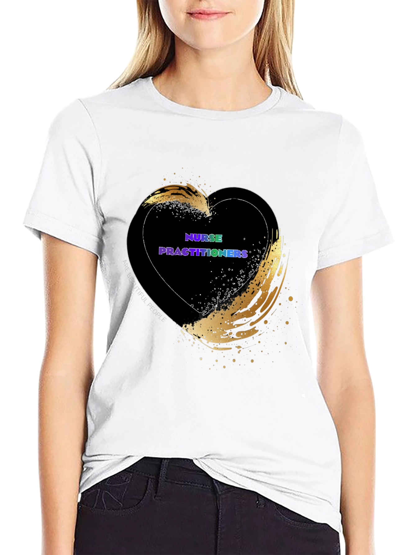 Nurse Practitioner Heart Graphic T-Shirt