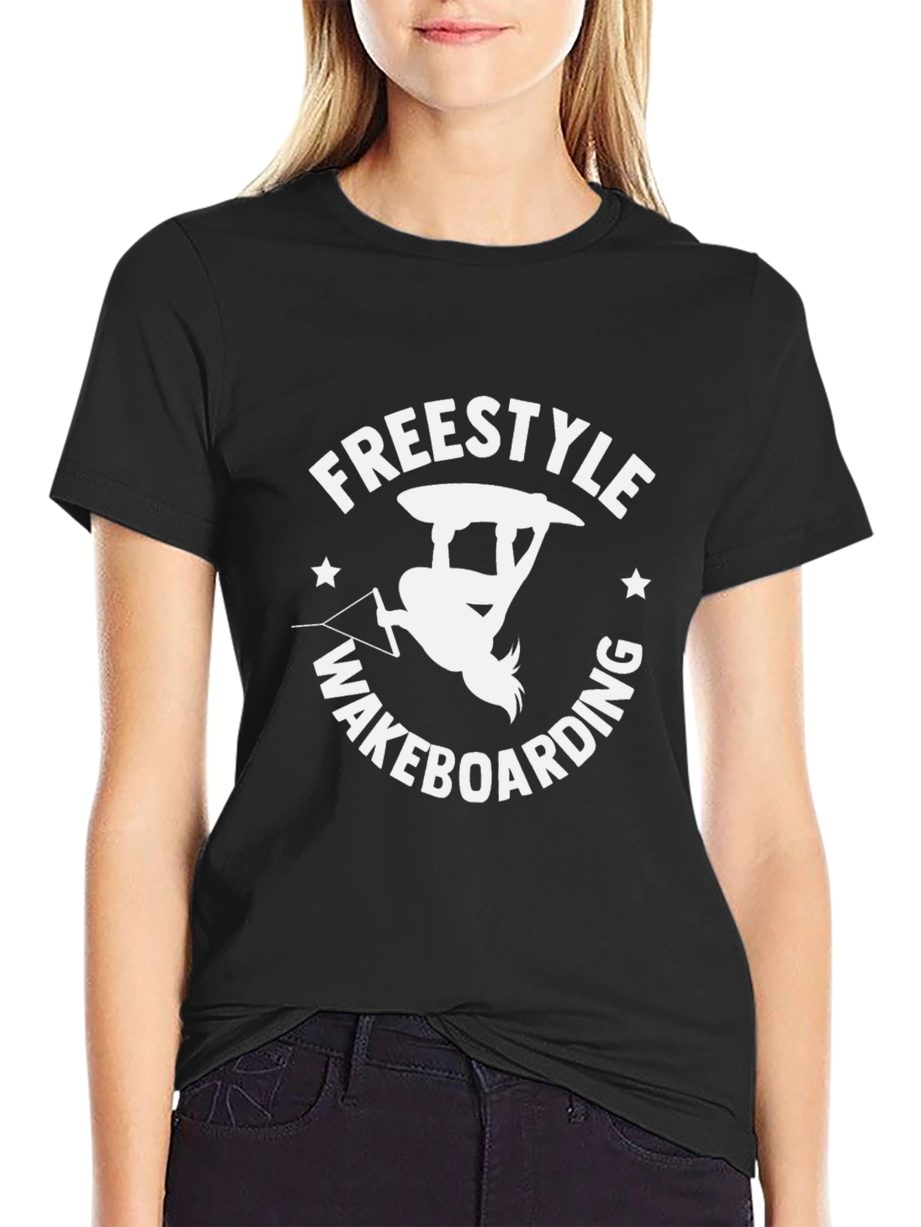 Freestyle Wakeboarding Black T-Shirt