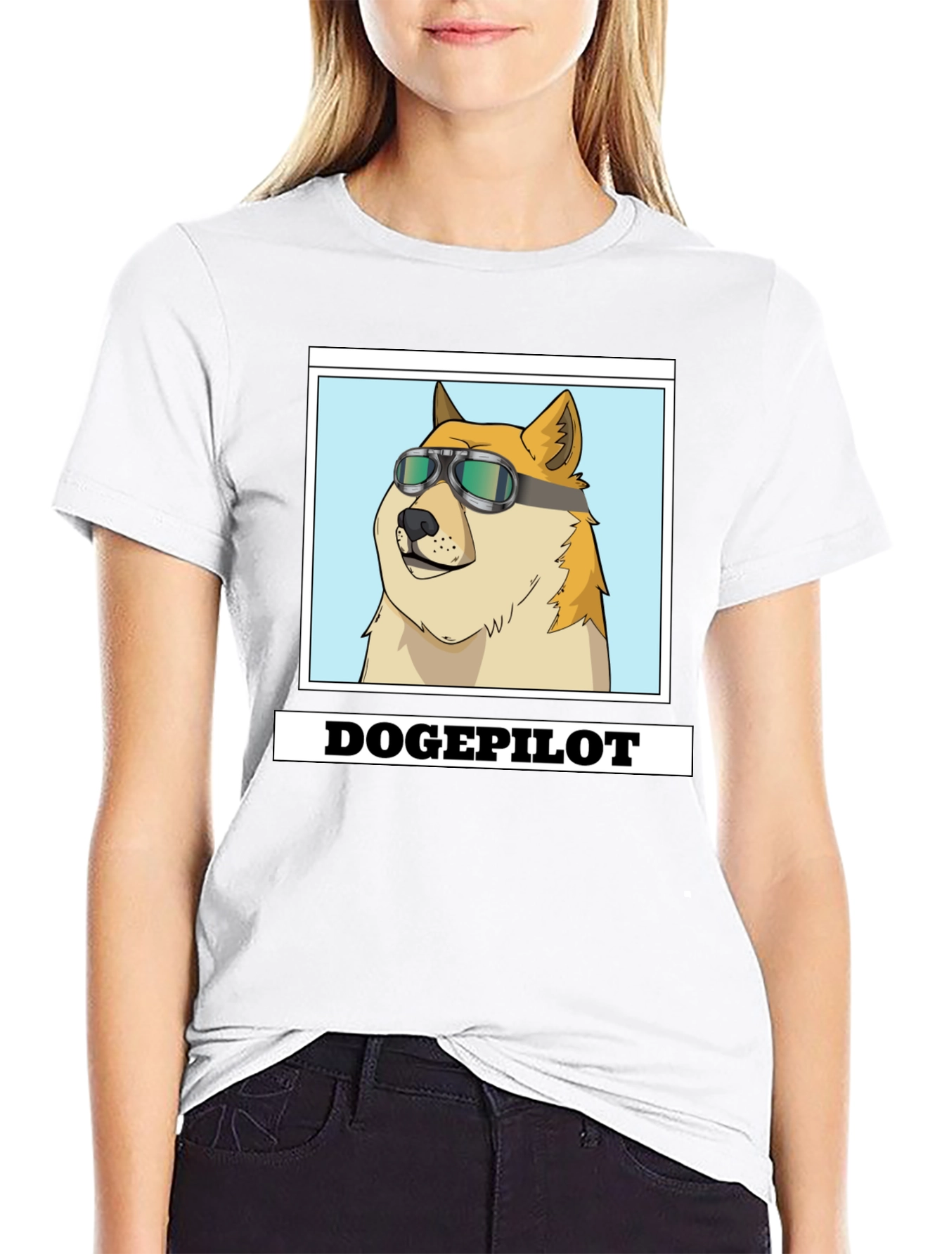 DogePilot Black T-Shirt - Funny Doge Meme Tee