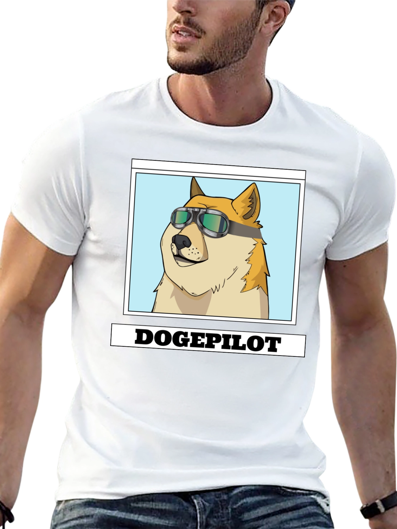 DogePilot Black T-Shirt - Funny Doge Meme Tee