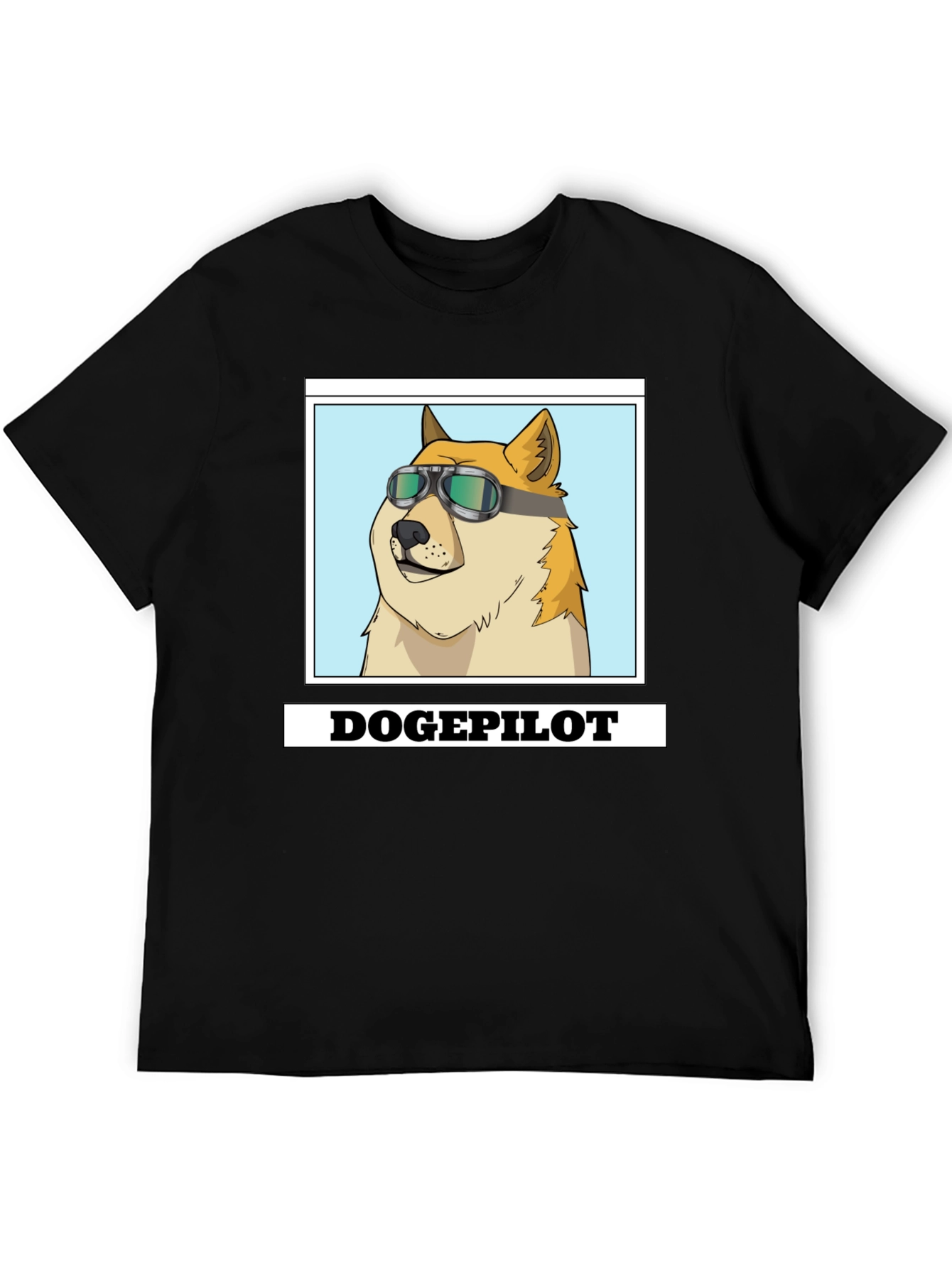 DogePilot Black T-Shirt - Funny Doge Meme Tee
