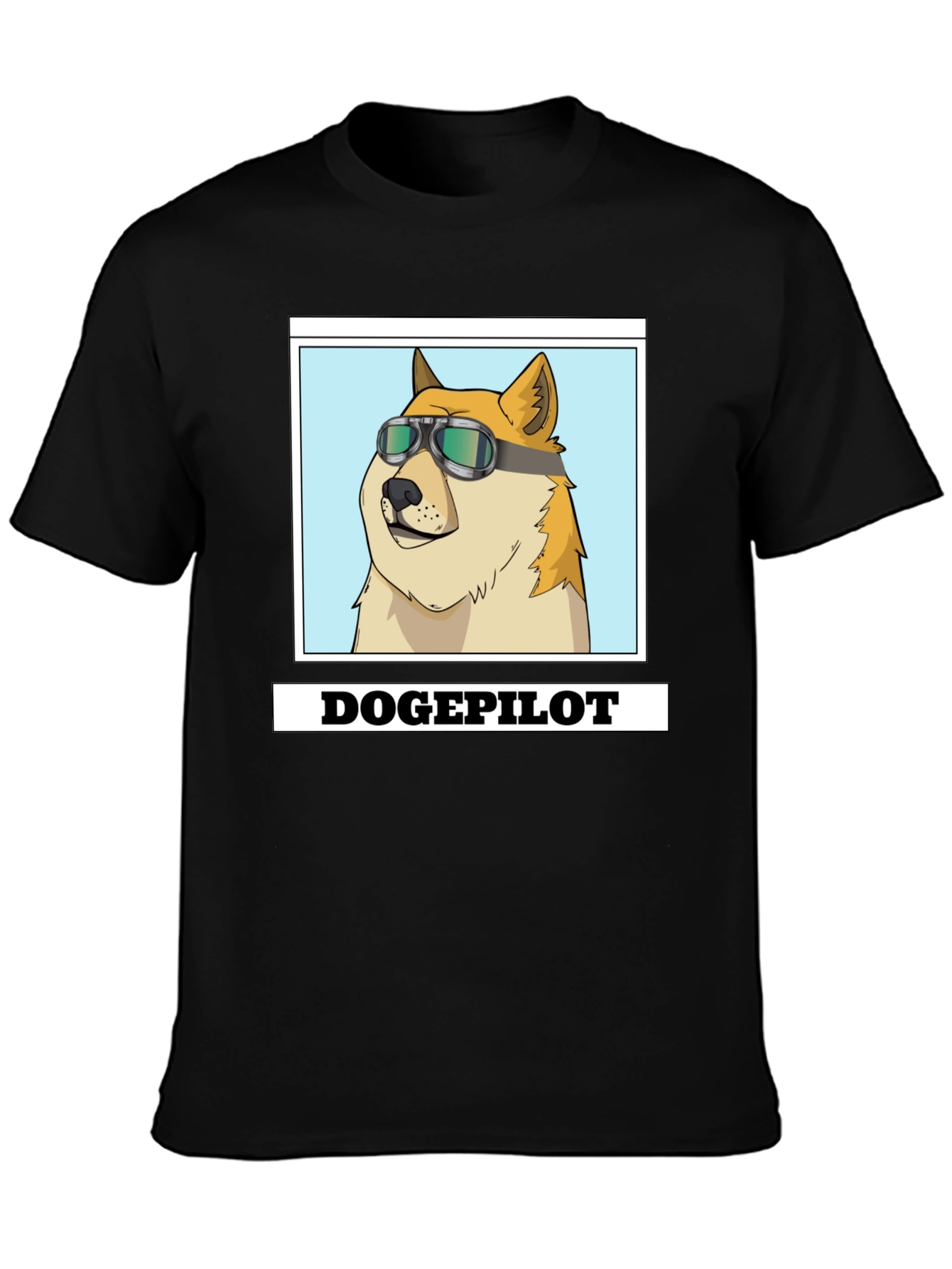DogePilot Black T-Shirt - Funny Doge Meme Tee