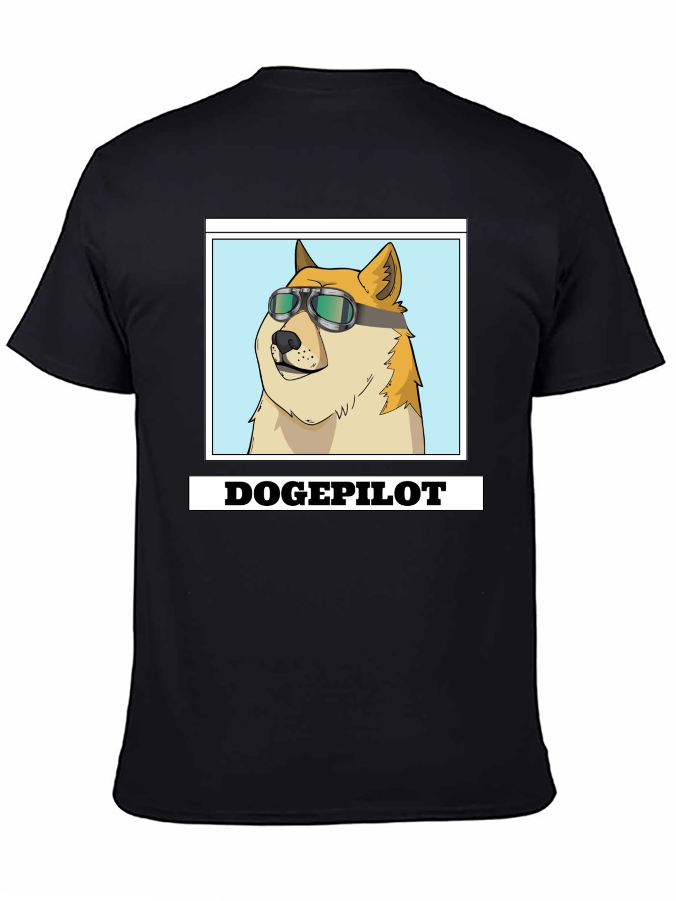 DogePilot Black T-Shirt - Funny Doge Meme Tee
