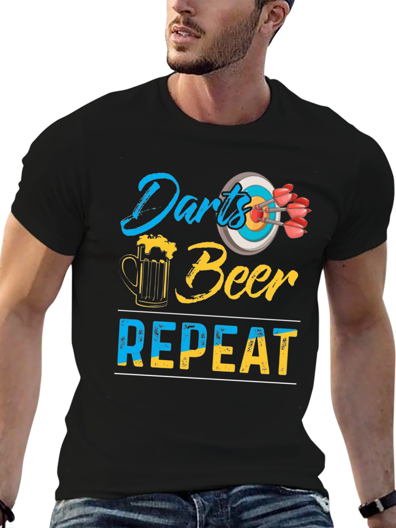 Darts Beer Repeat Graphic Tee