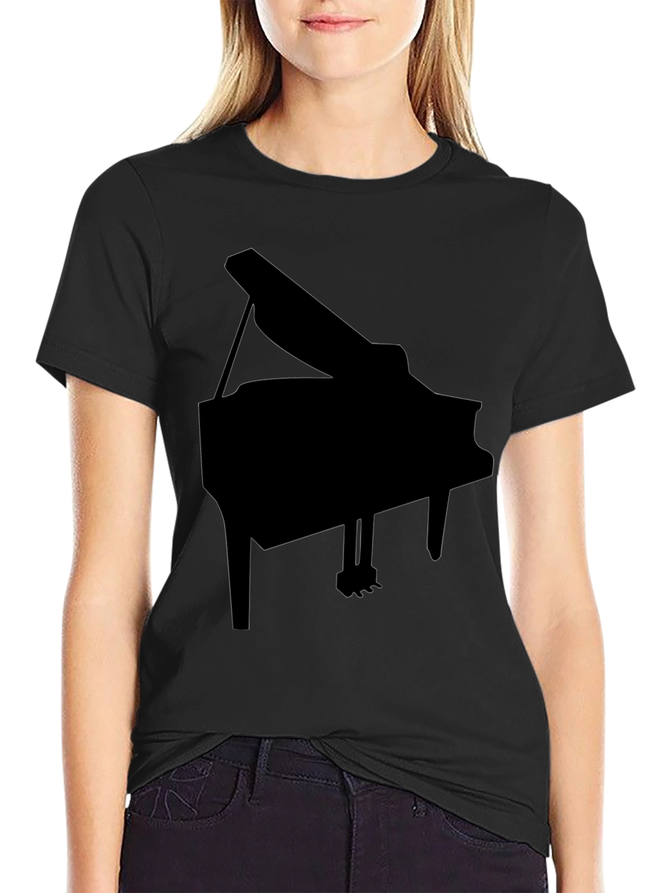 Grand Piano Graphic Tee - Black Classic Fit