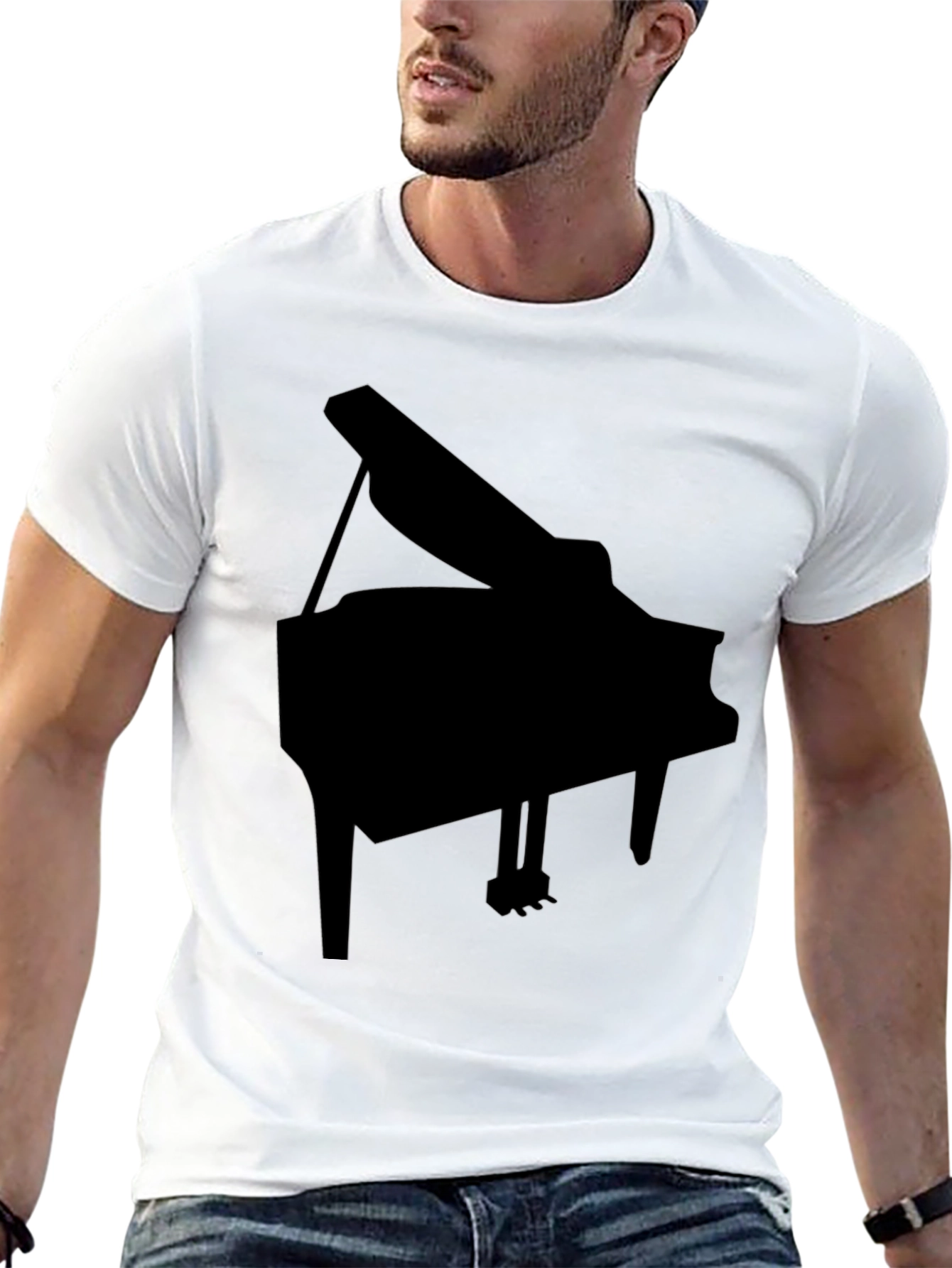 Grand Piano Graphic Tee - Black Classic Fit