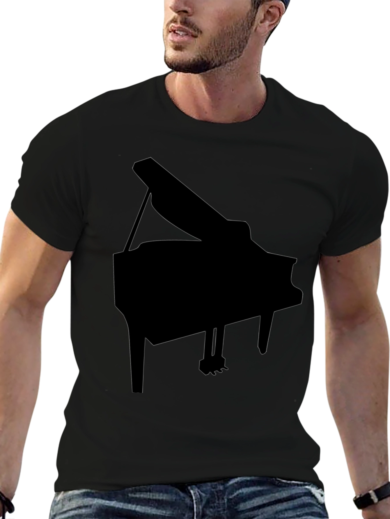 Grand Piano Graphic Tee - Black Classic Fit