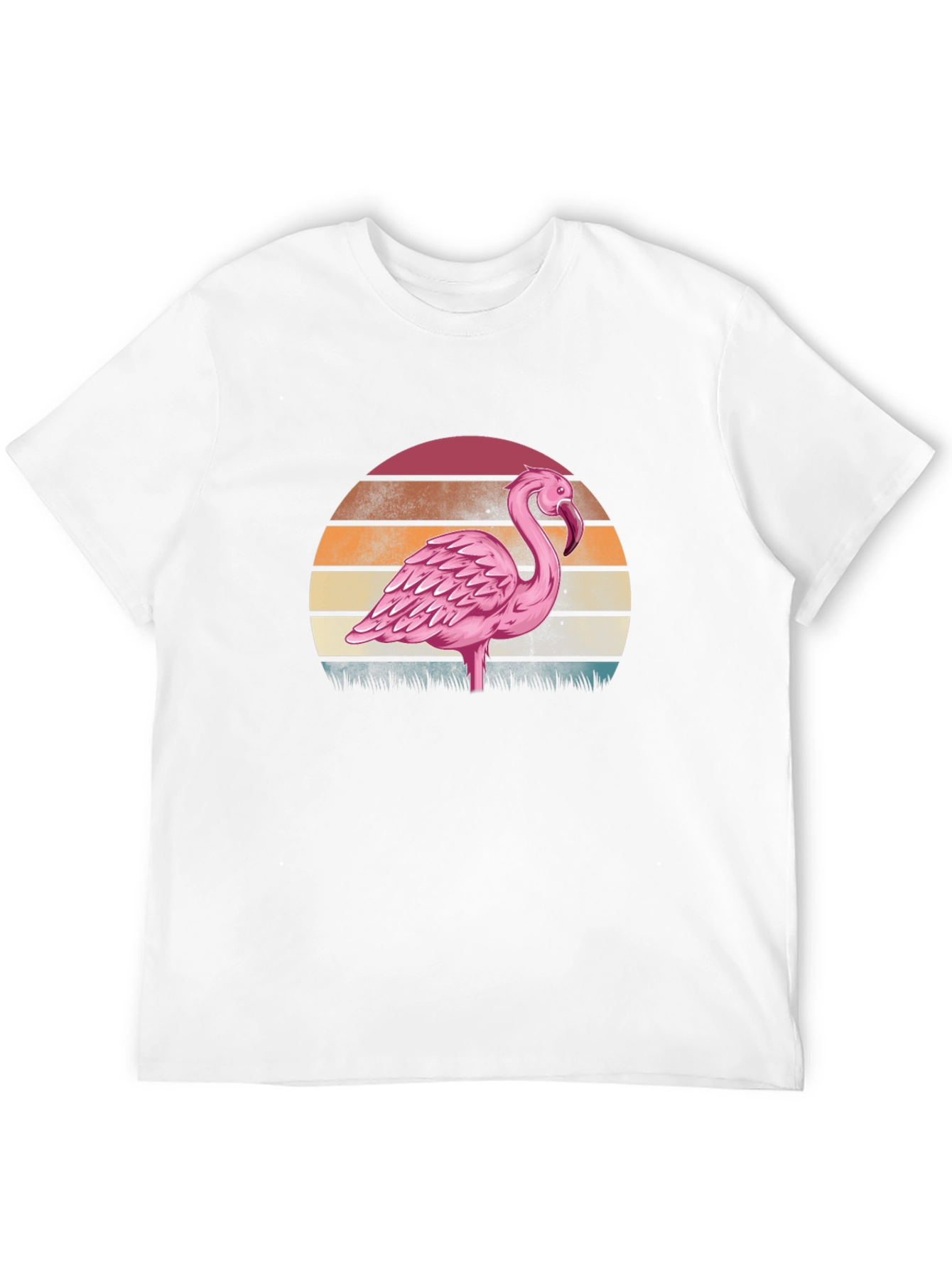 Retro Flamingo Sunset Graphic Tee