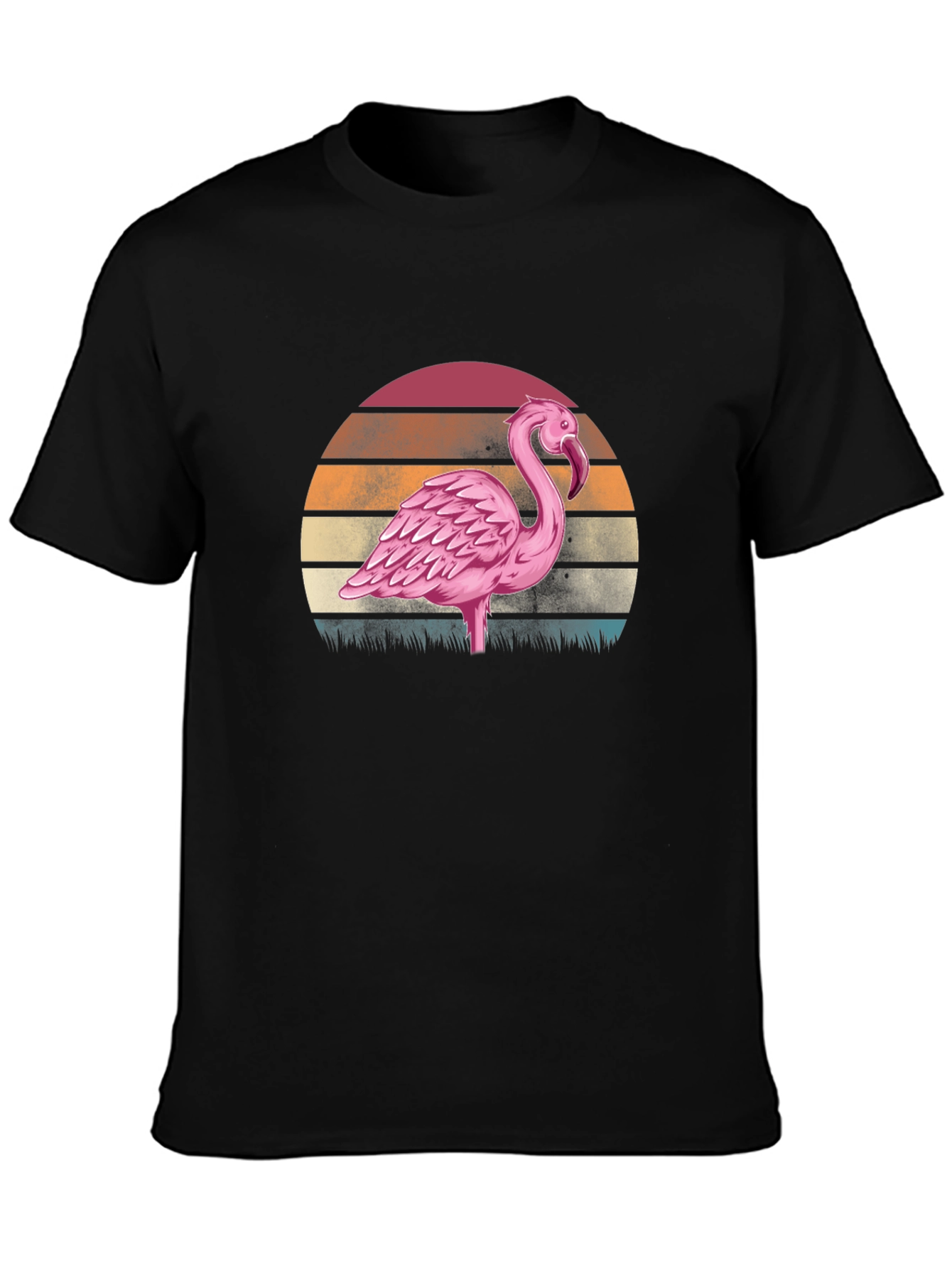 Retro Flamingo Sunset Graphic Tee