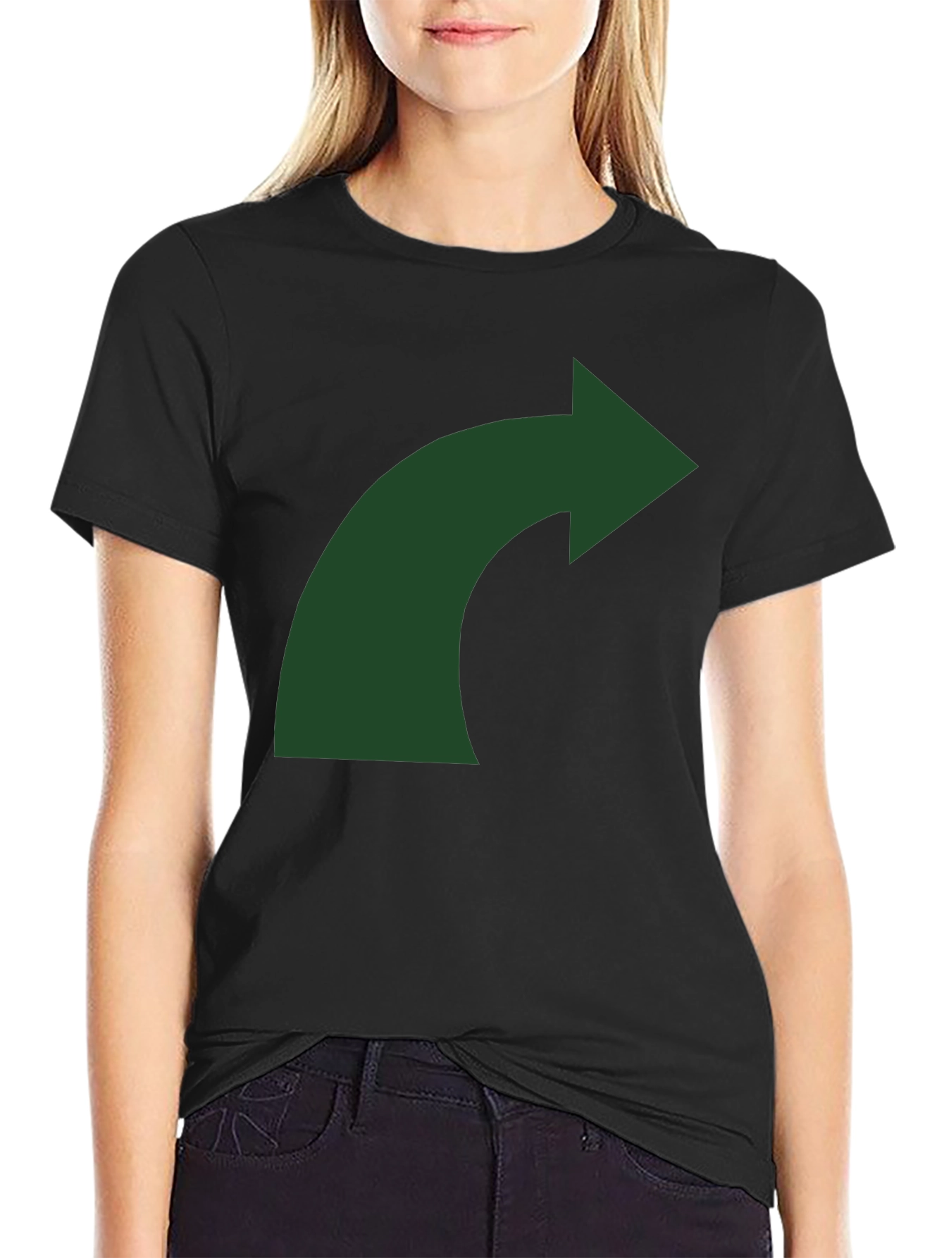 Curved Arrow Graphic T-Shirt - Mens Black Tee