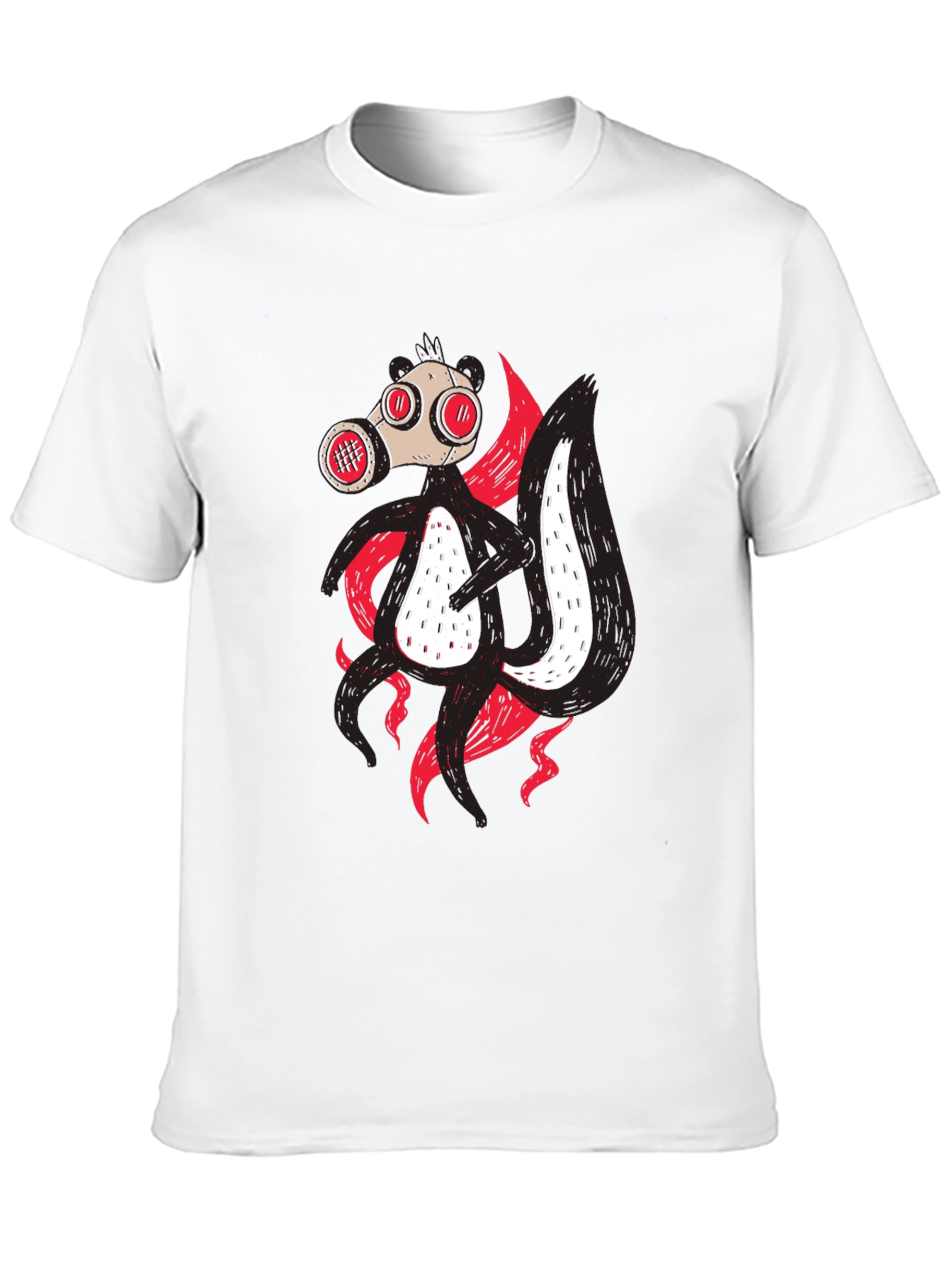 Gas Mask Skunk T-Shirt - Unique Graphic Tee