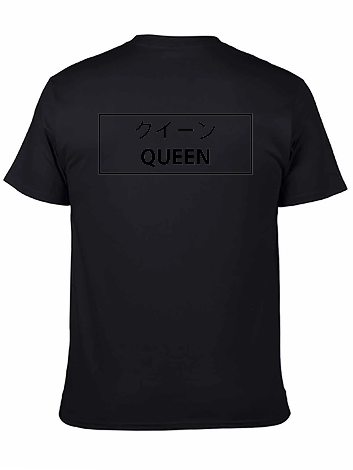 Queen Text Graphic Black T-Shirt