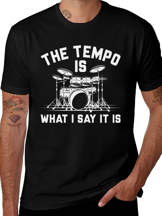 Drummer Tempo T-Shirt - Music Lover Gift