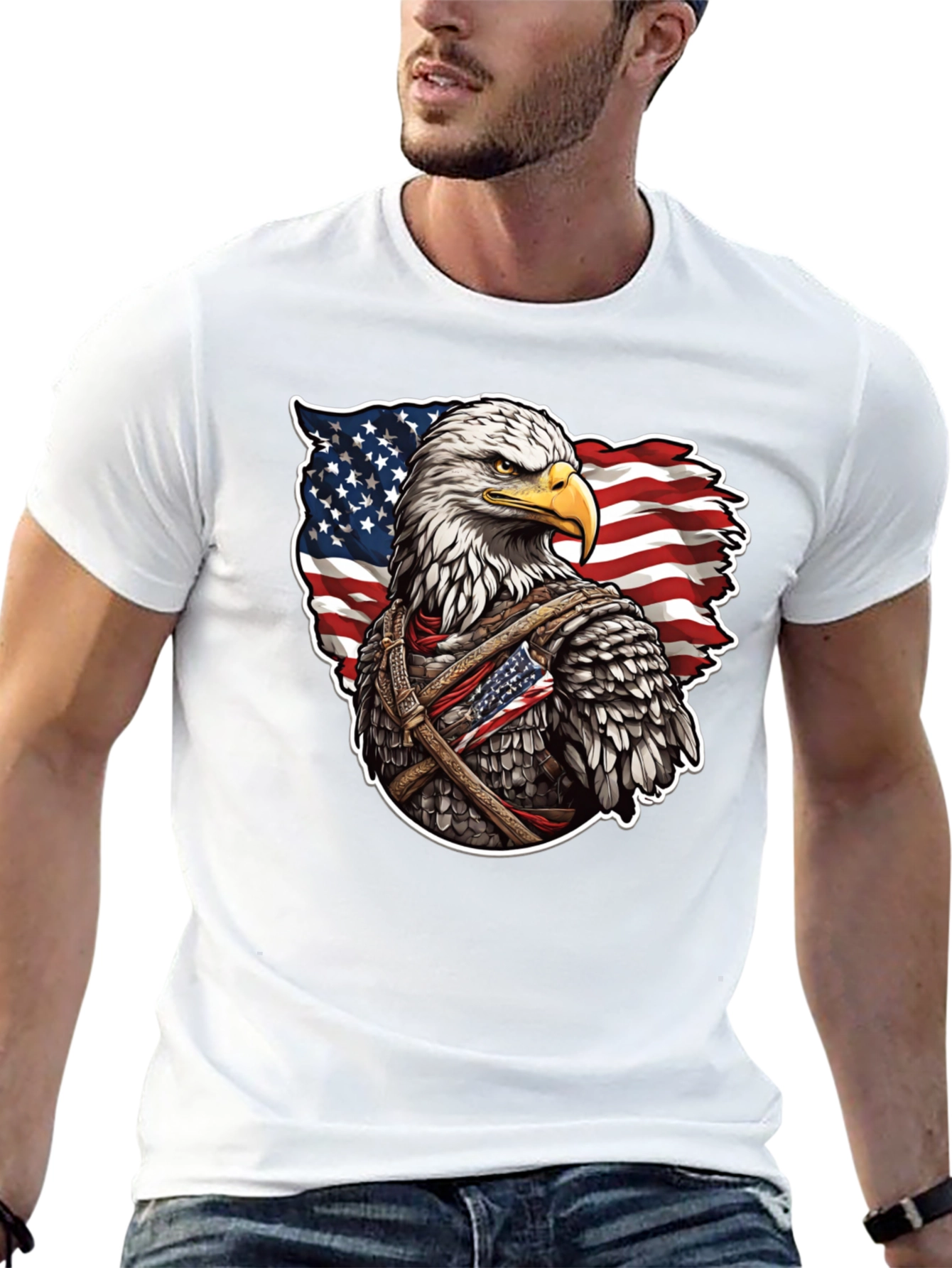 American Eagle Flag Graphic T-Shirt