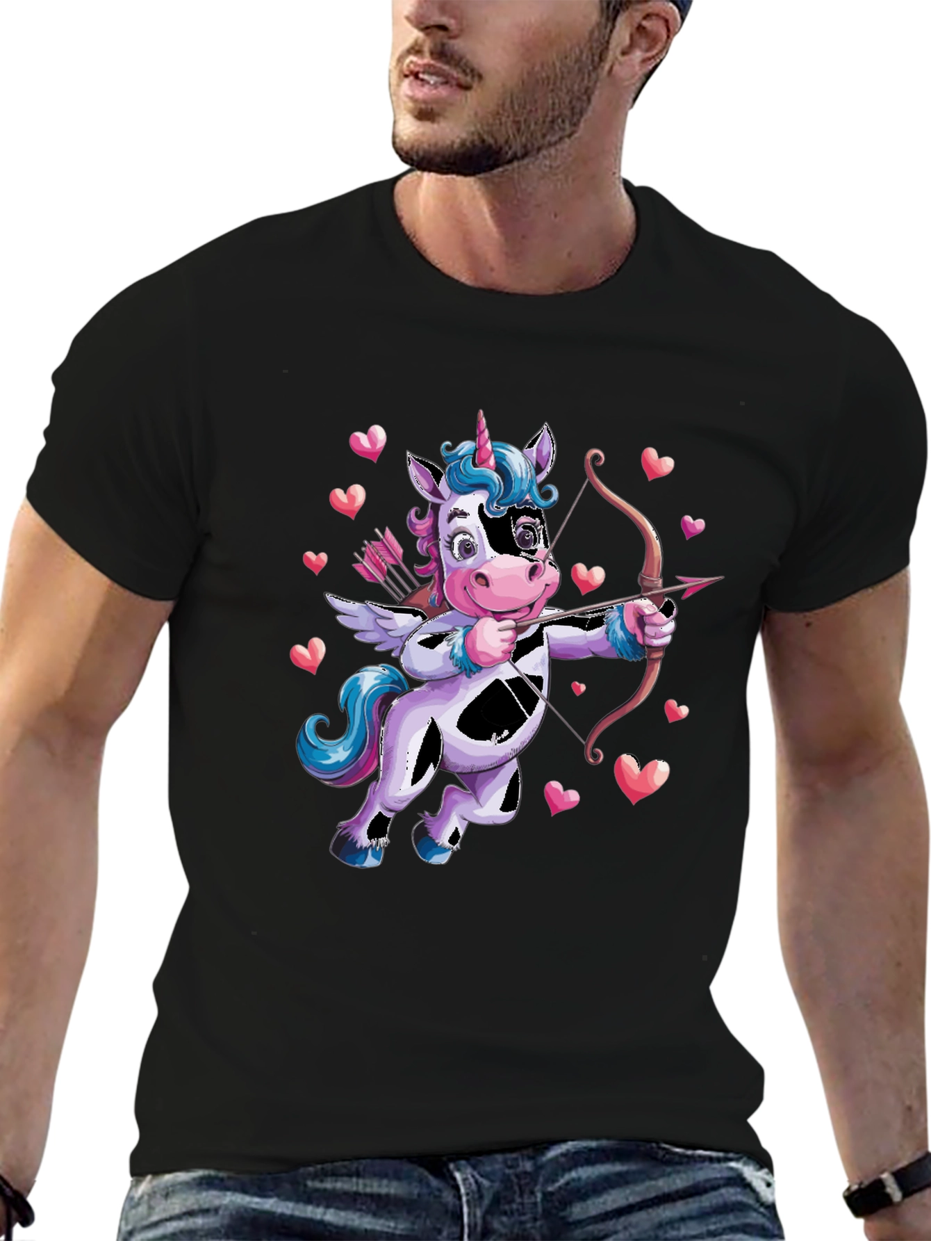 Cupid Unicorn Valentines Day T-Shirt