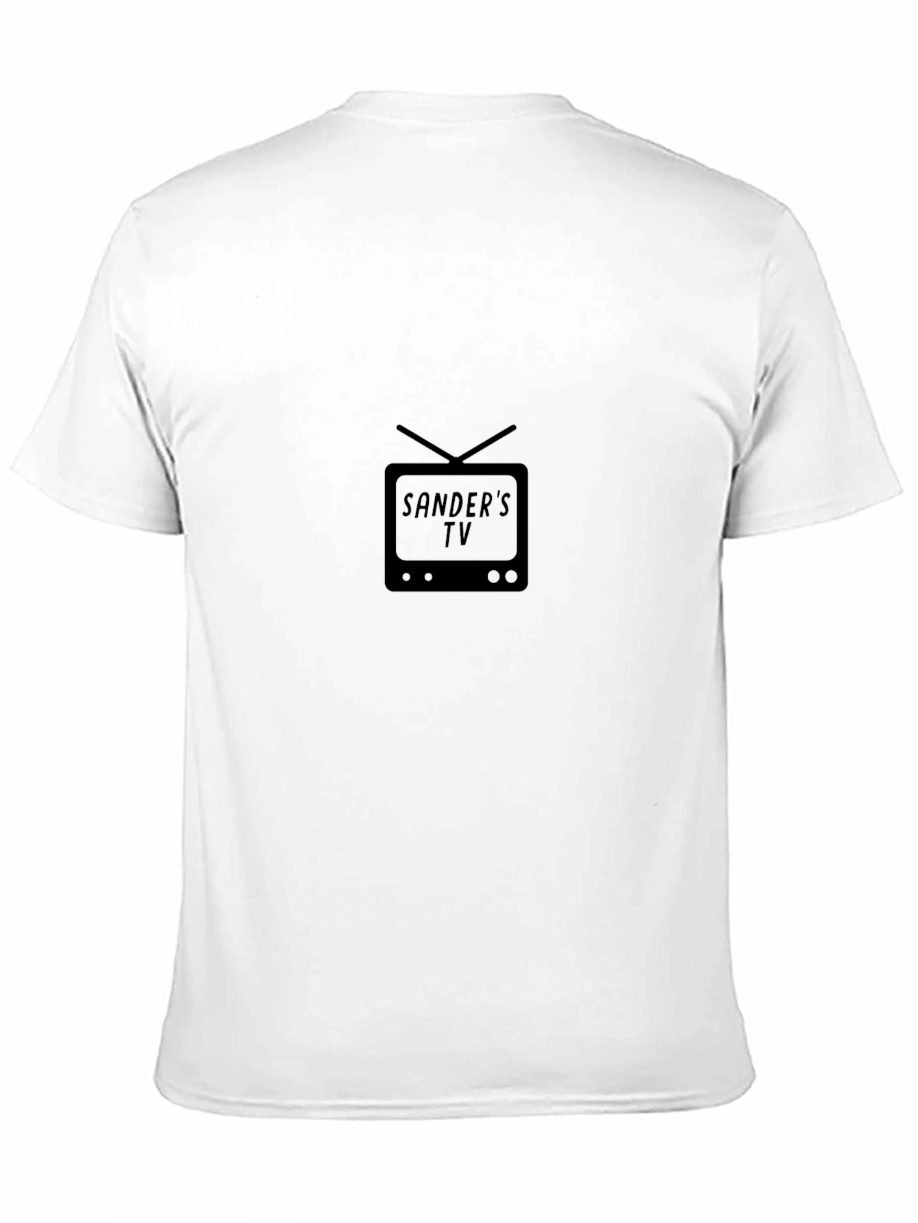 Sanders TV Black T-Shirt - Classic Television Design