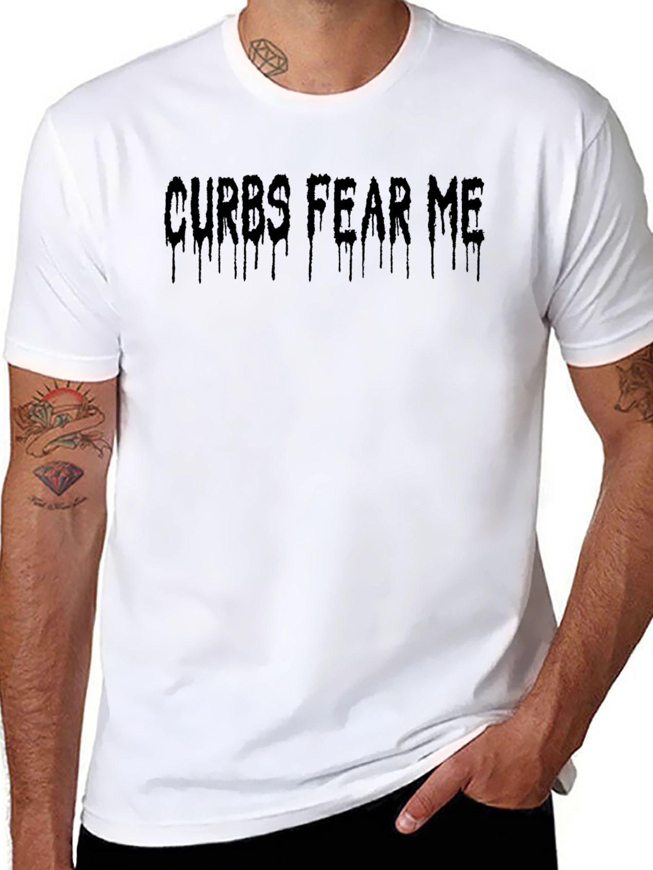 Curbs Fear Me Graphic Tee - Black Cotton T-Shirt