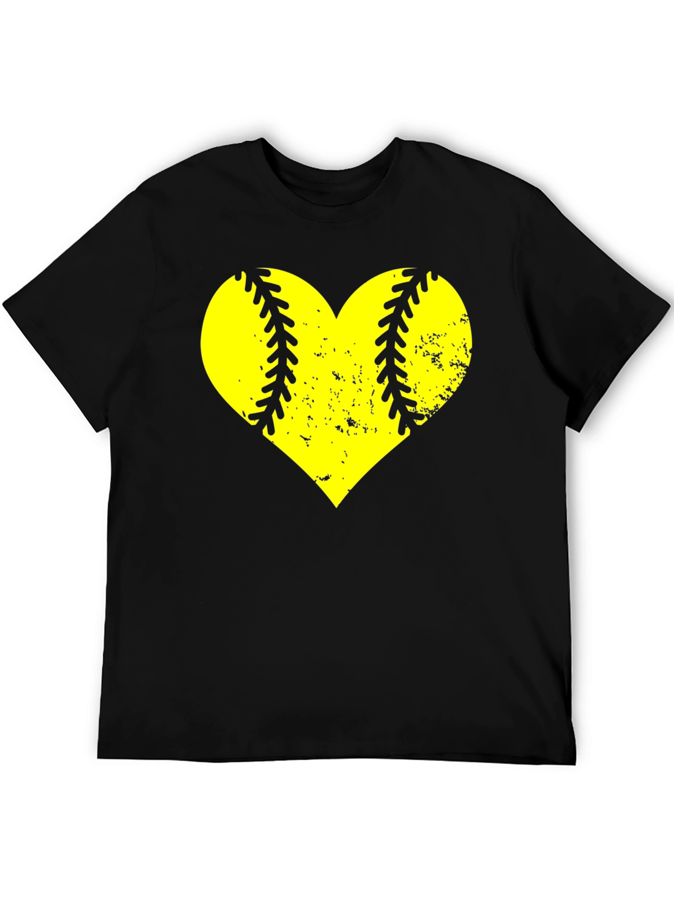 Softball Heart Graphic T-Shirt
