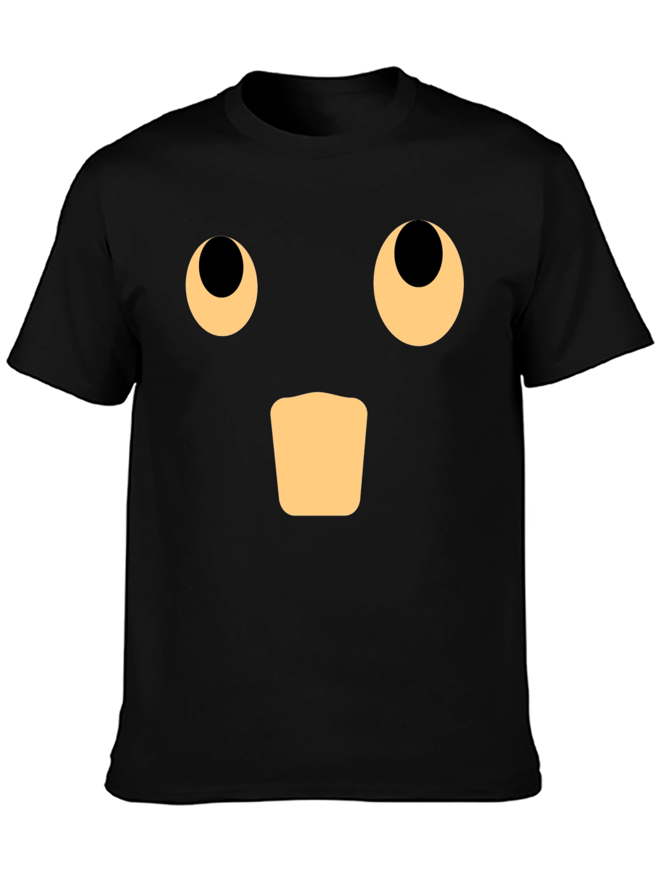 Surprised Face Graphic Black T-Shirt