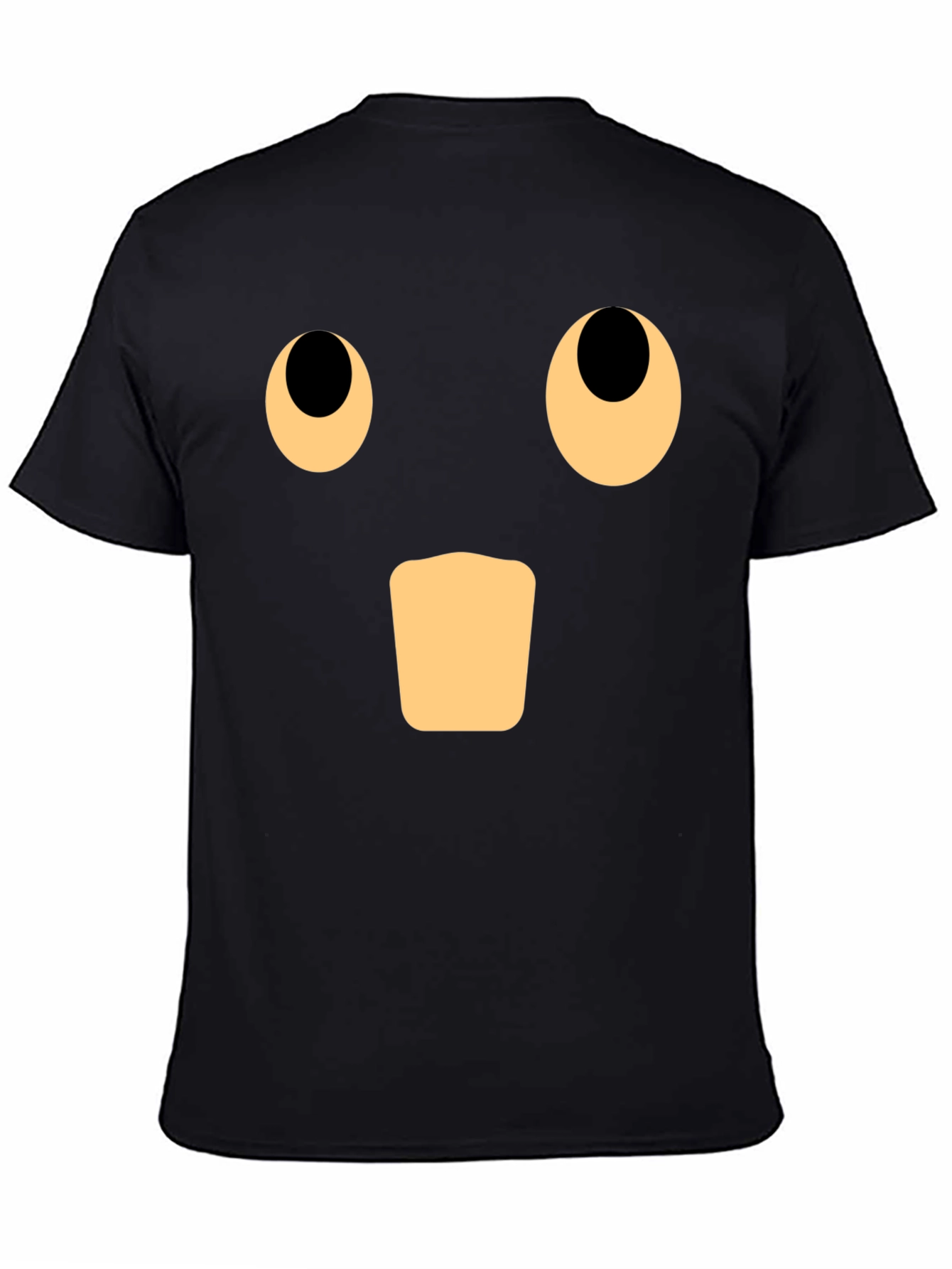 Surprised Face Graphic Black T-Shirt