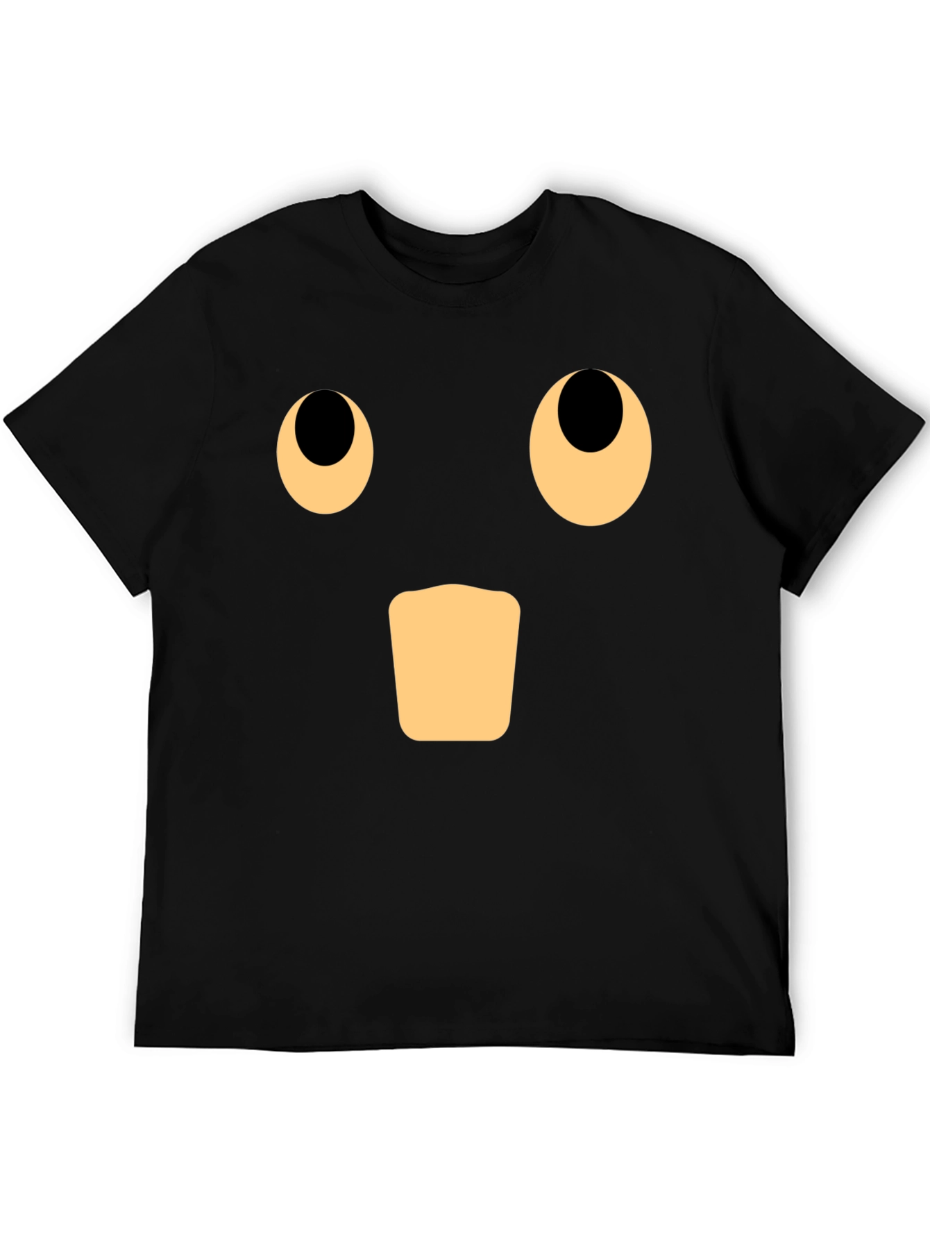 Surprised Face Graphic Black T-Shirt
