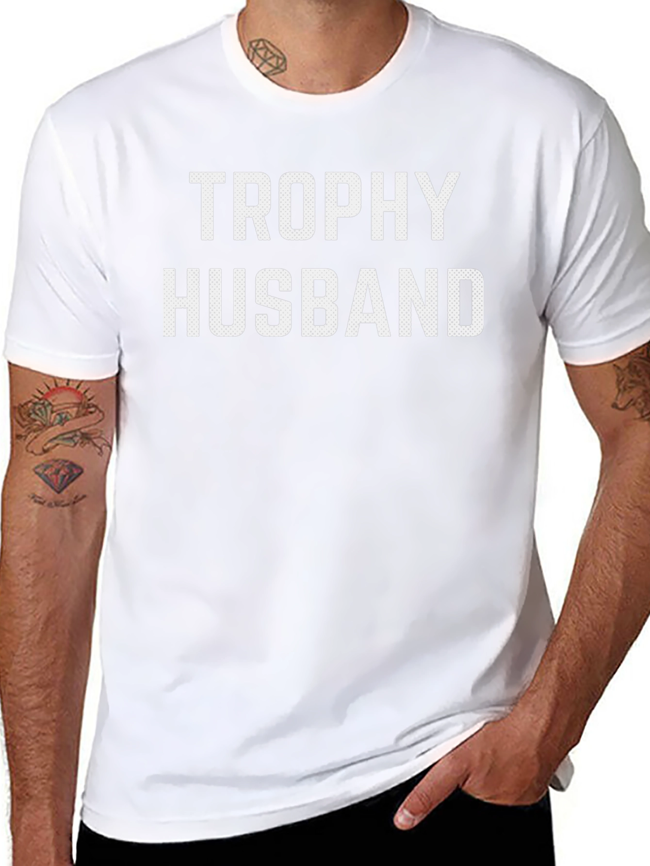 Trophy Husband Black Graphic T-Shirt