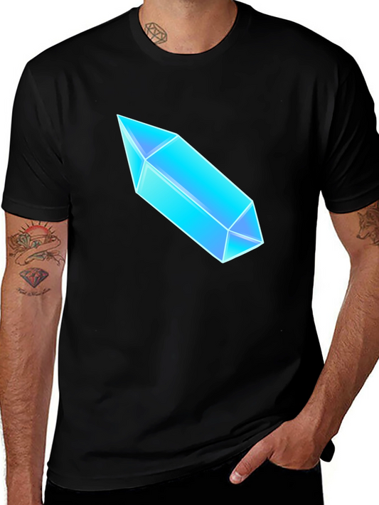 Crystal Gemstone Graphic T-Shirt - Black
