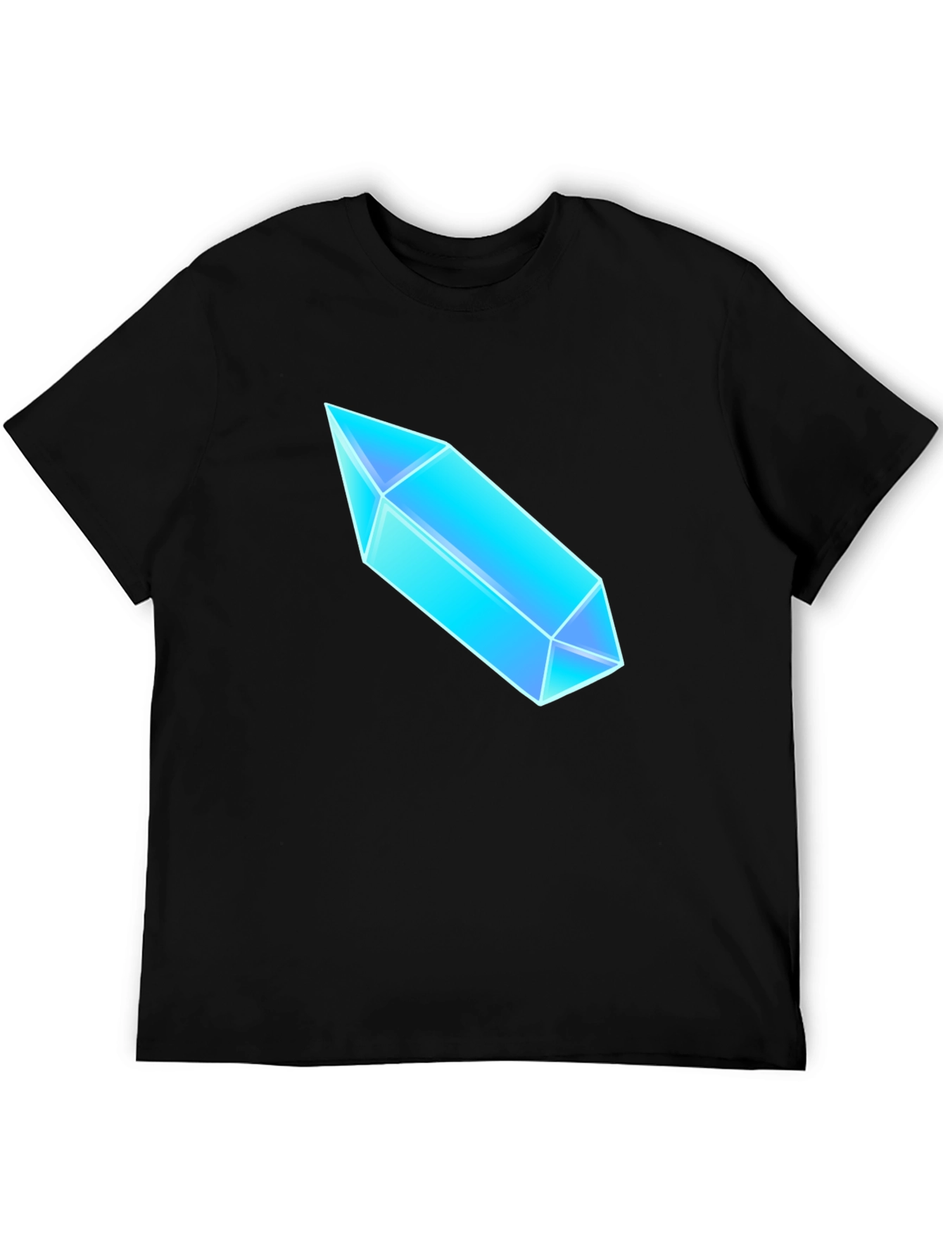 Crystal Gemstone Graphic T-Shirt - Black