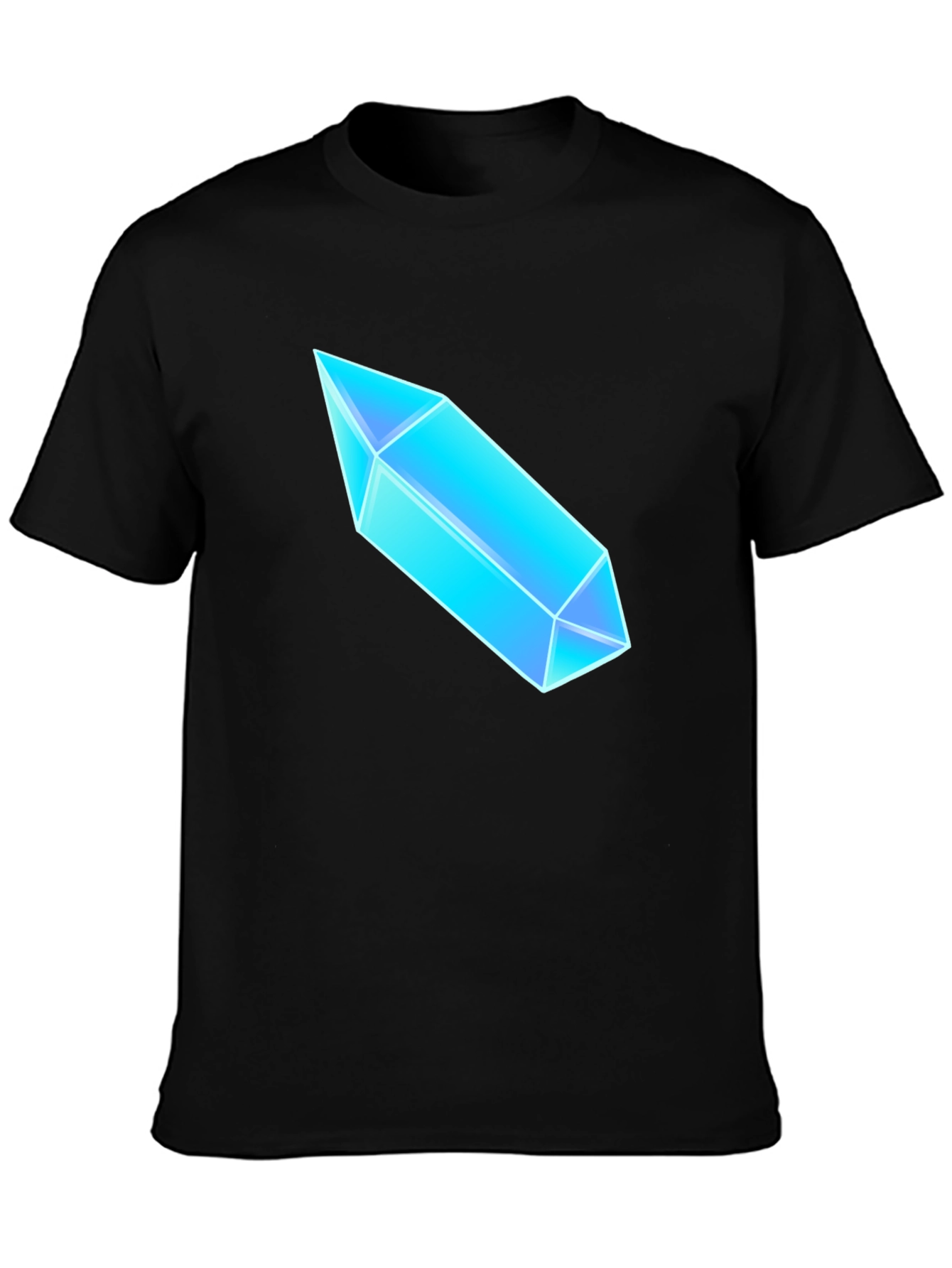 Crystal Gemstone Graphic T-Shirt - Black