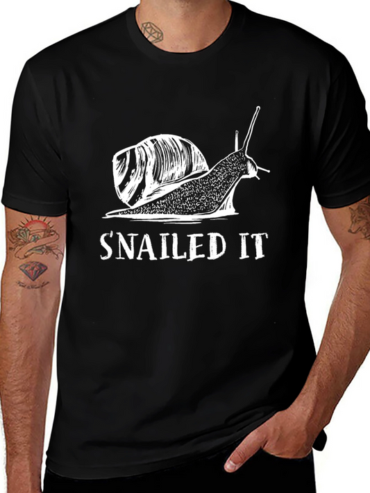 Snailed It Funny Snail Graphic T-Shirt