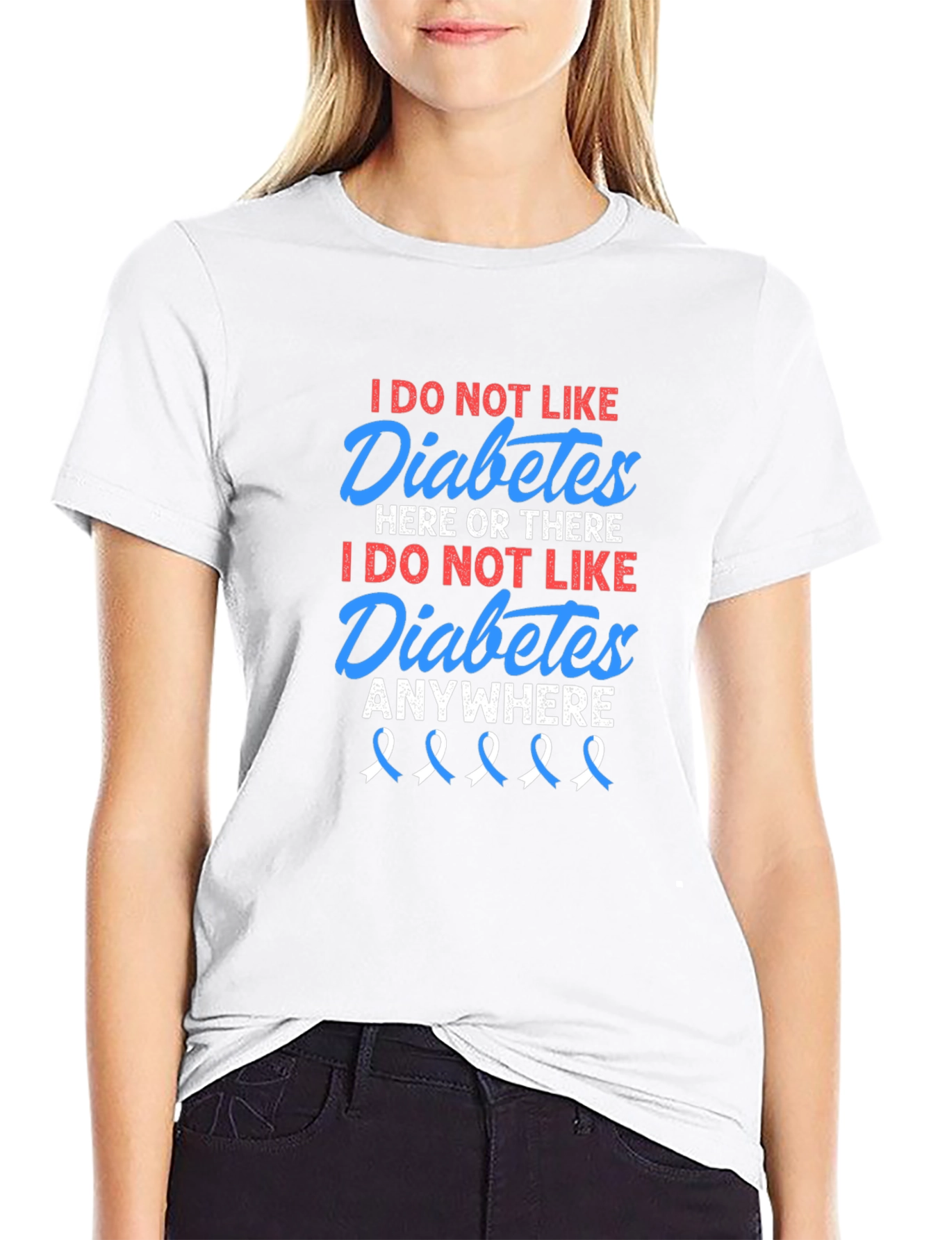 I DO NOT LIKE DIABETES Black T-Shirt