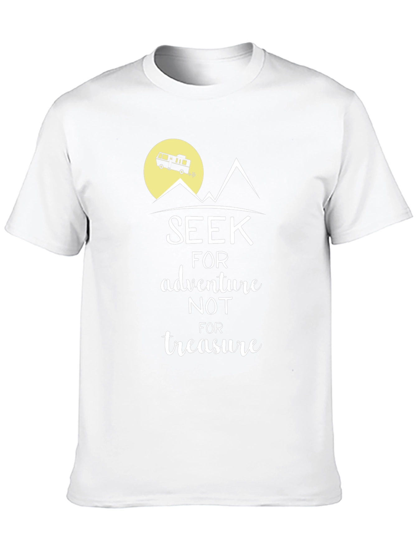 Seek Adventure Black Graphic T-Shirt