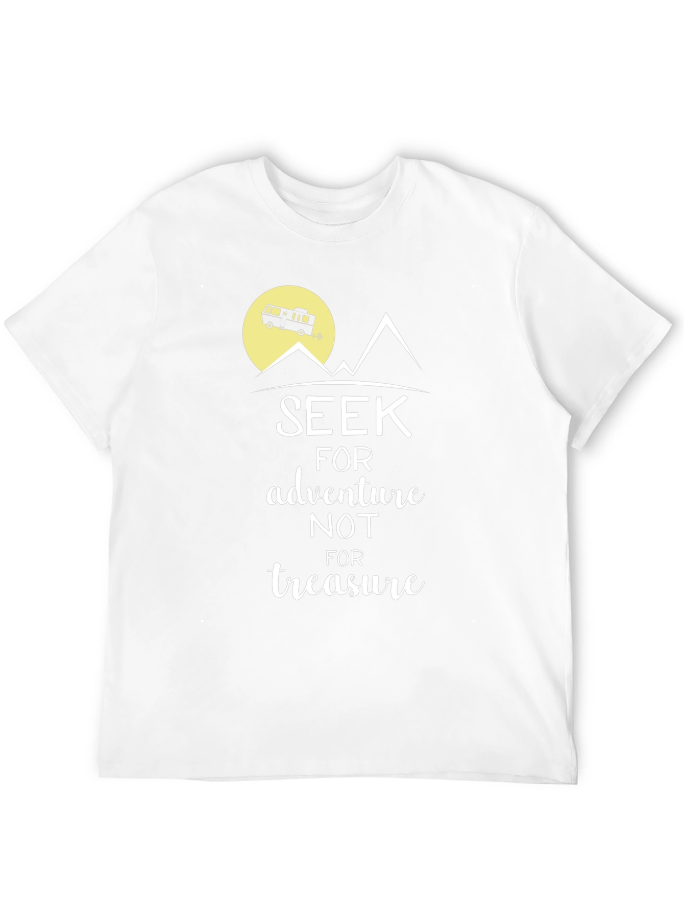 Seek Adventure Black Graphic T-Shirt