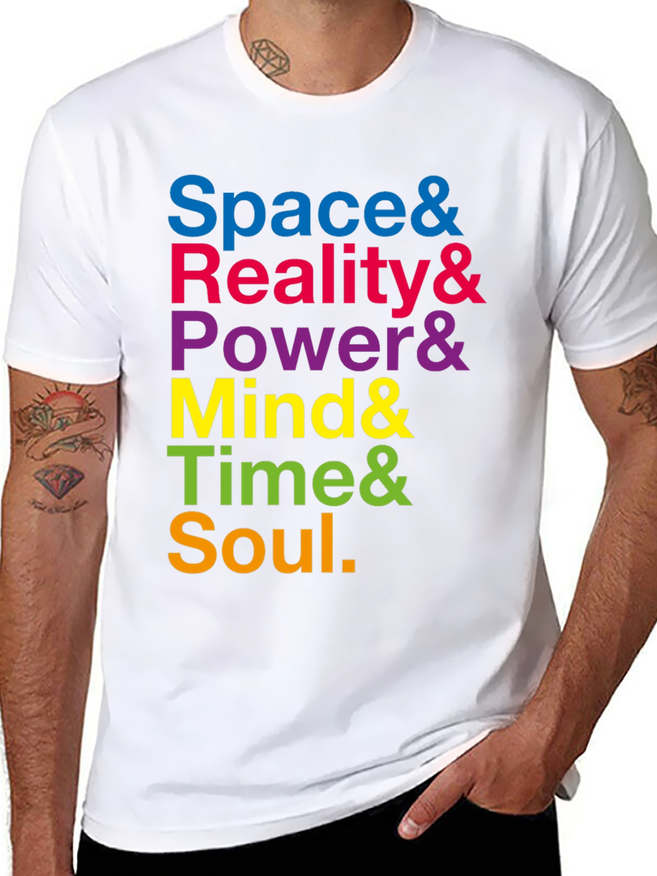Infinity Stones T-Shirt: Space Reality Power Mind Time Soul