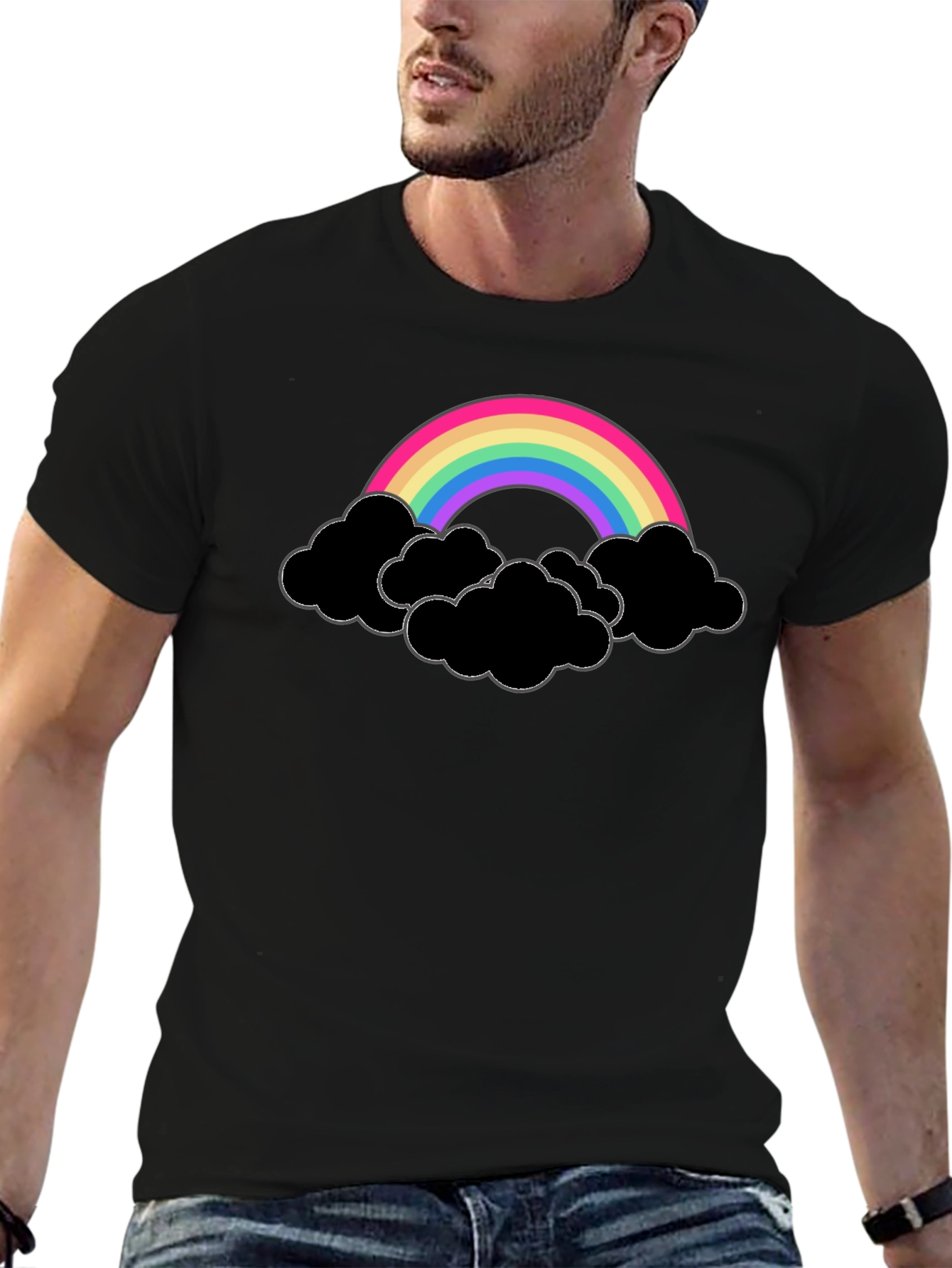 Rainbow and Clouds Graphic Tee
