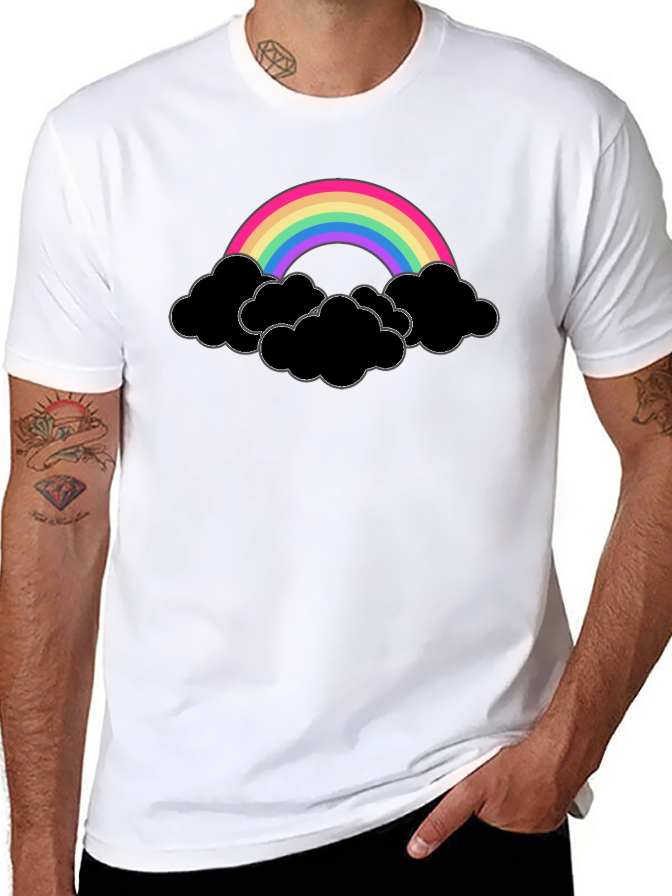 Rainbow and Clouds Graphic Tee