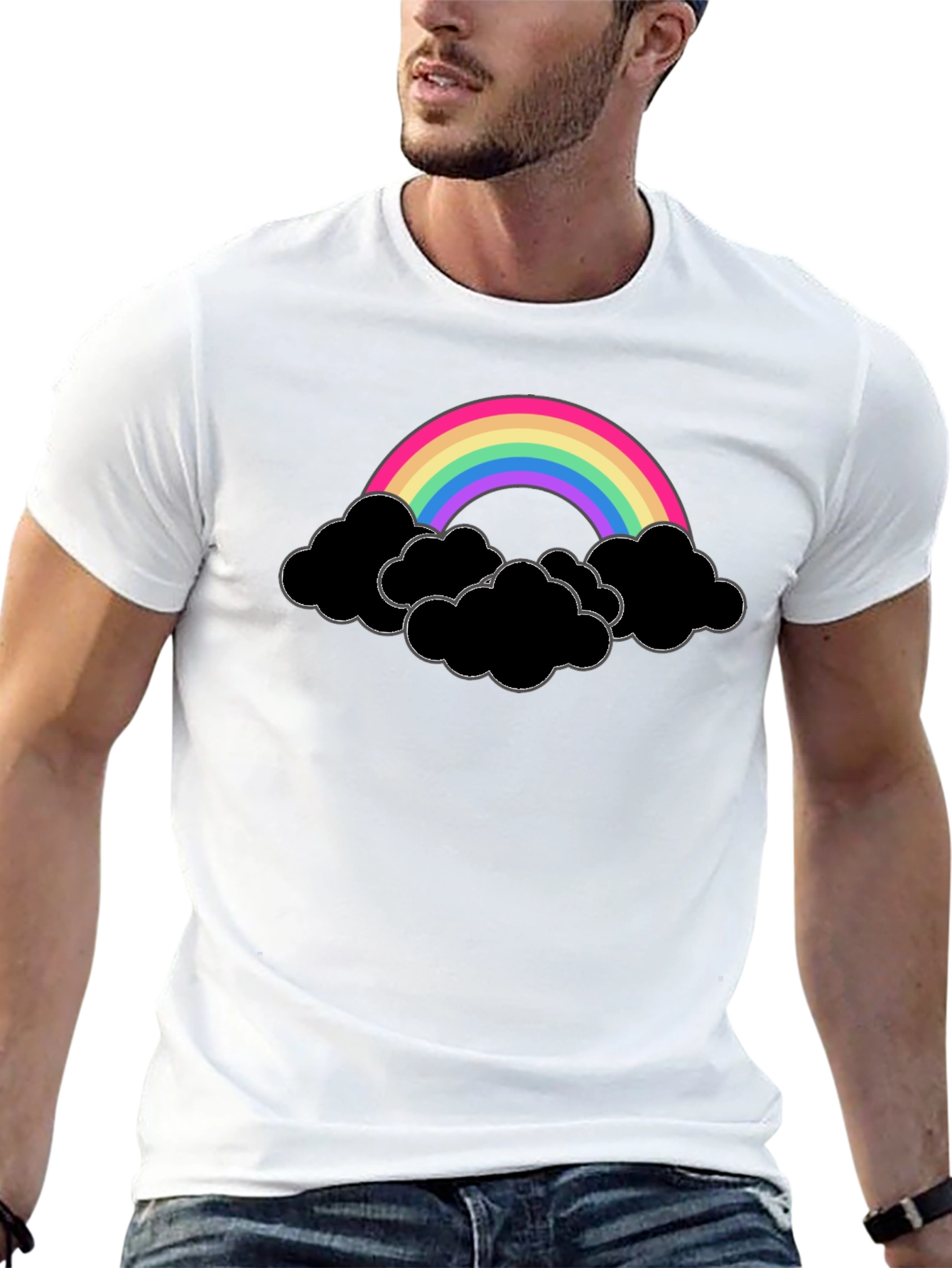Rainbow and Clouds Graphic Tee