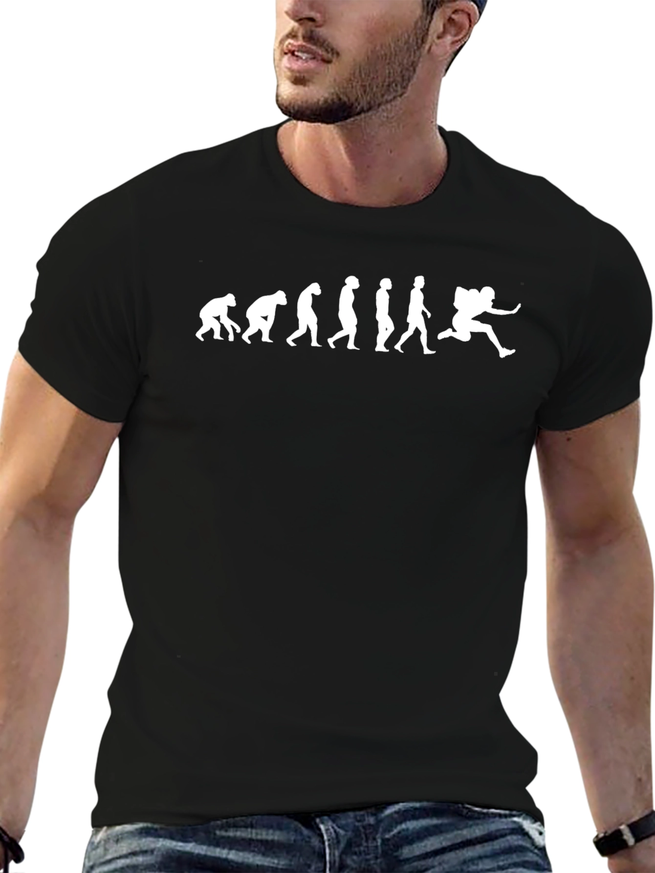 Evolution to Football Player T-Shirt
