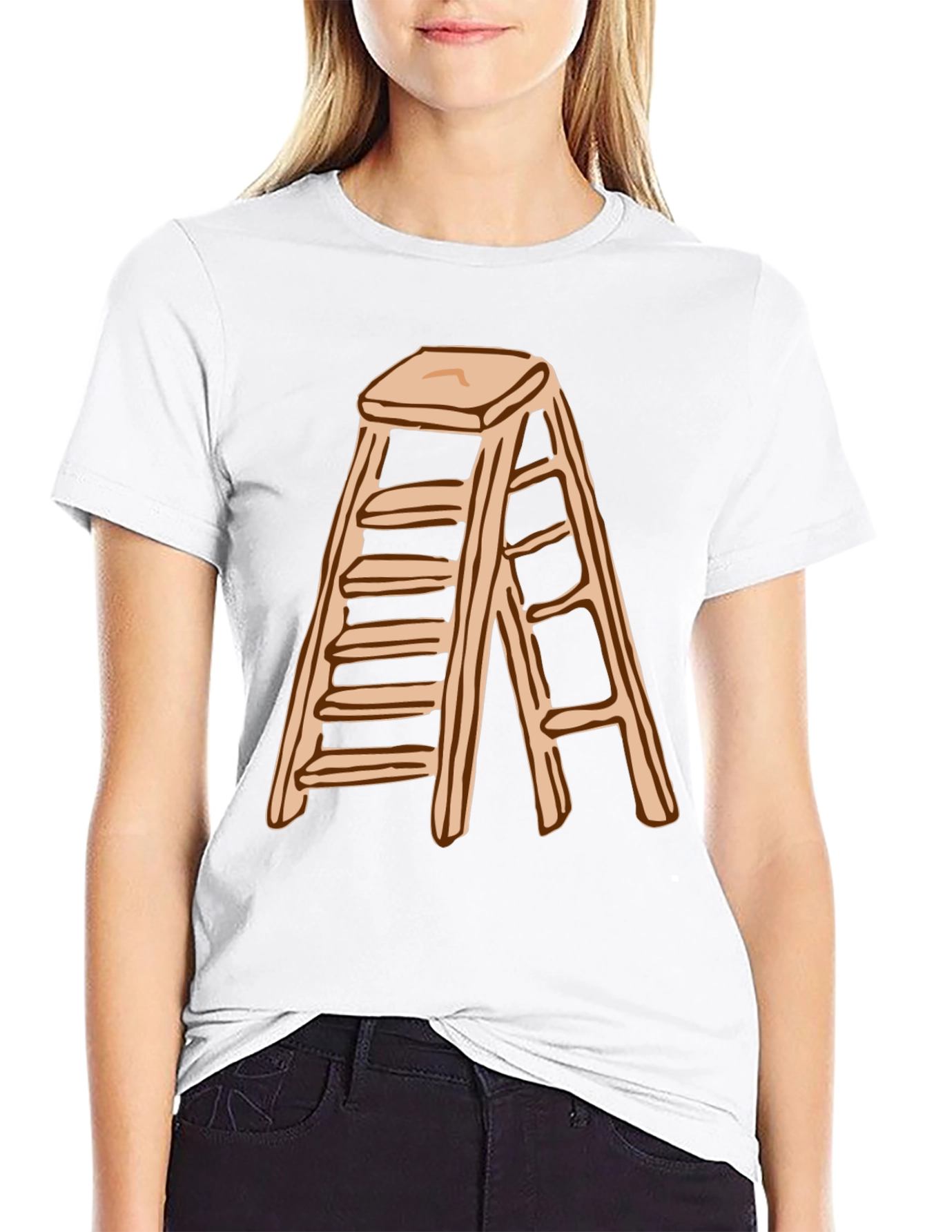 Ladder Graphic T-Shirt - Black