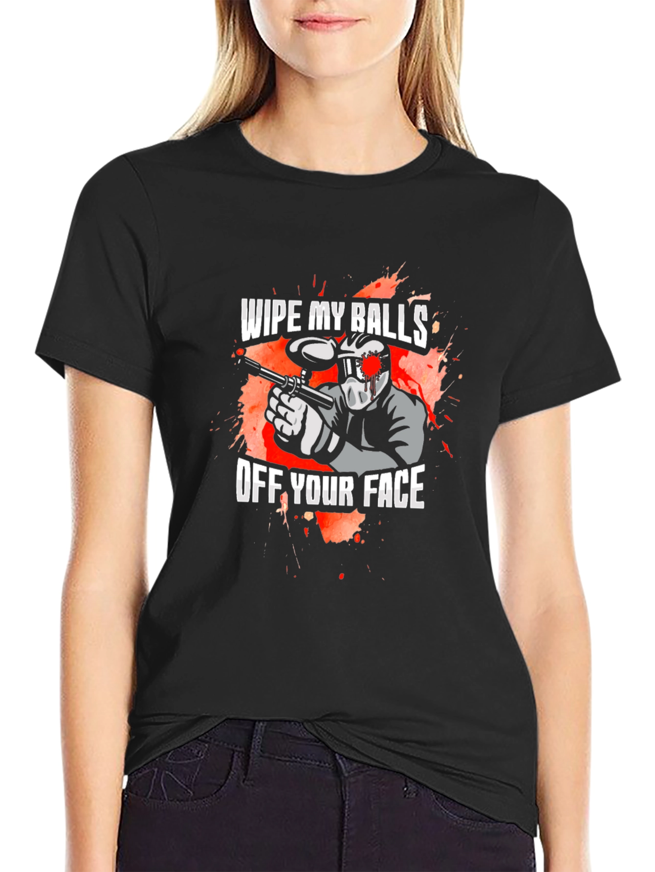 Wipe My Balls Off Your Face Black T-Shirt
