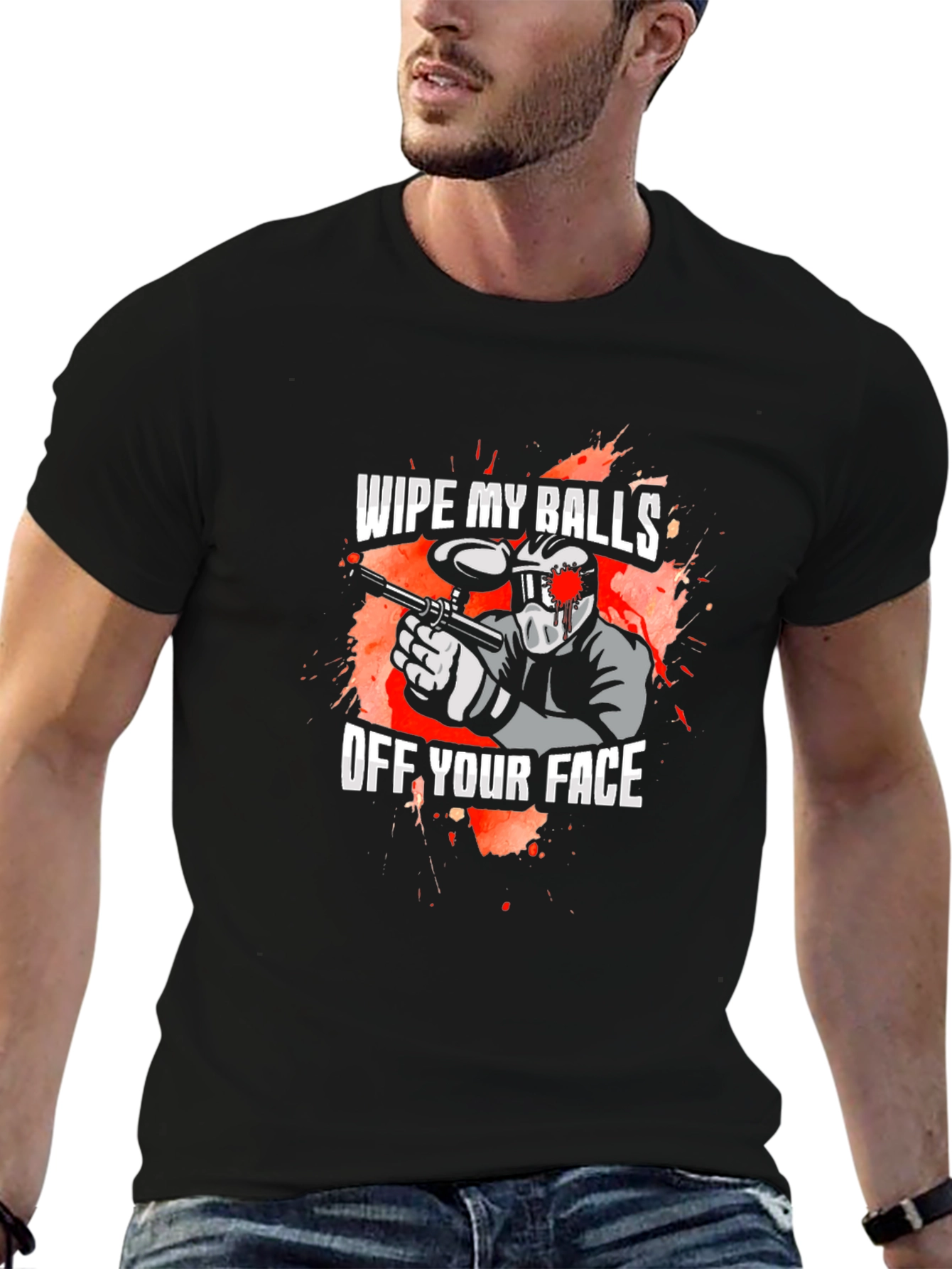 Wipe My Balls Off Your Face Black T-Shirt
