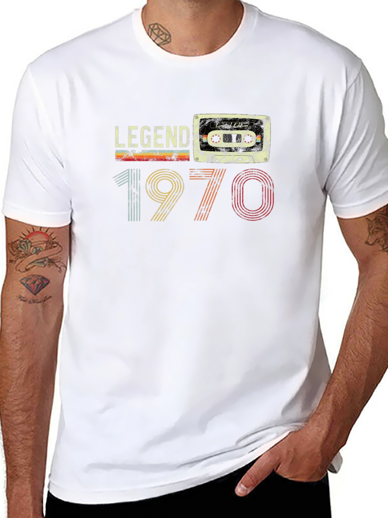 Legend 1970 Retro Cassette Graphic T-Shirt