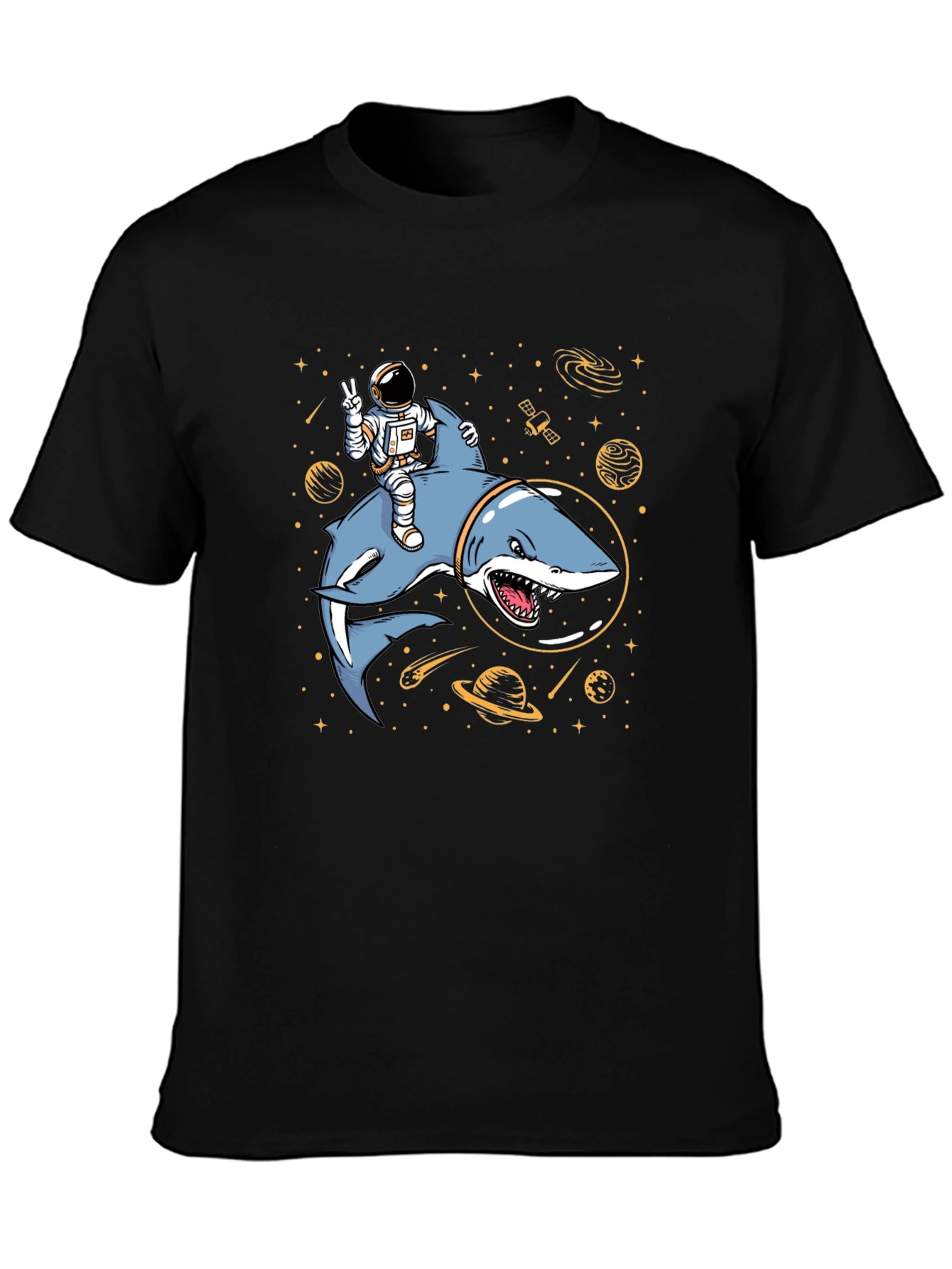 Astronaut Shark Space T-Shirt