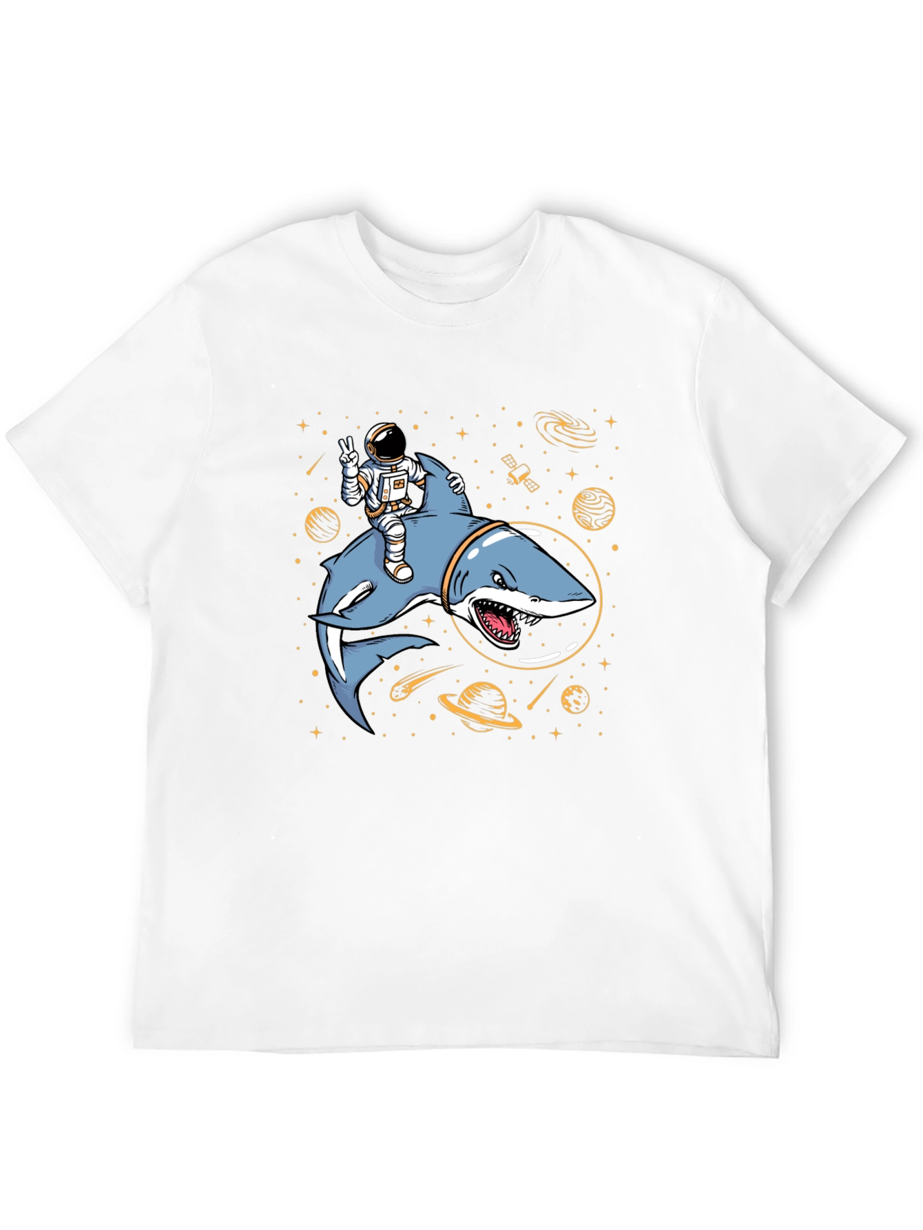 Astronaut Shark Space T-Shirt