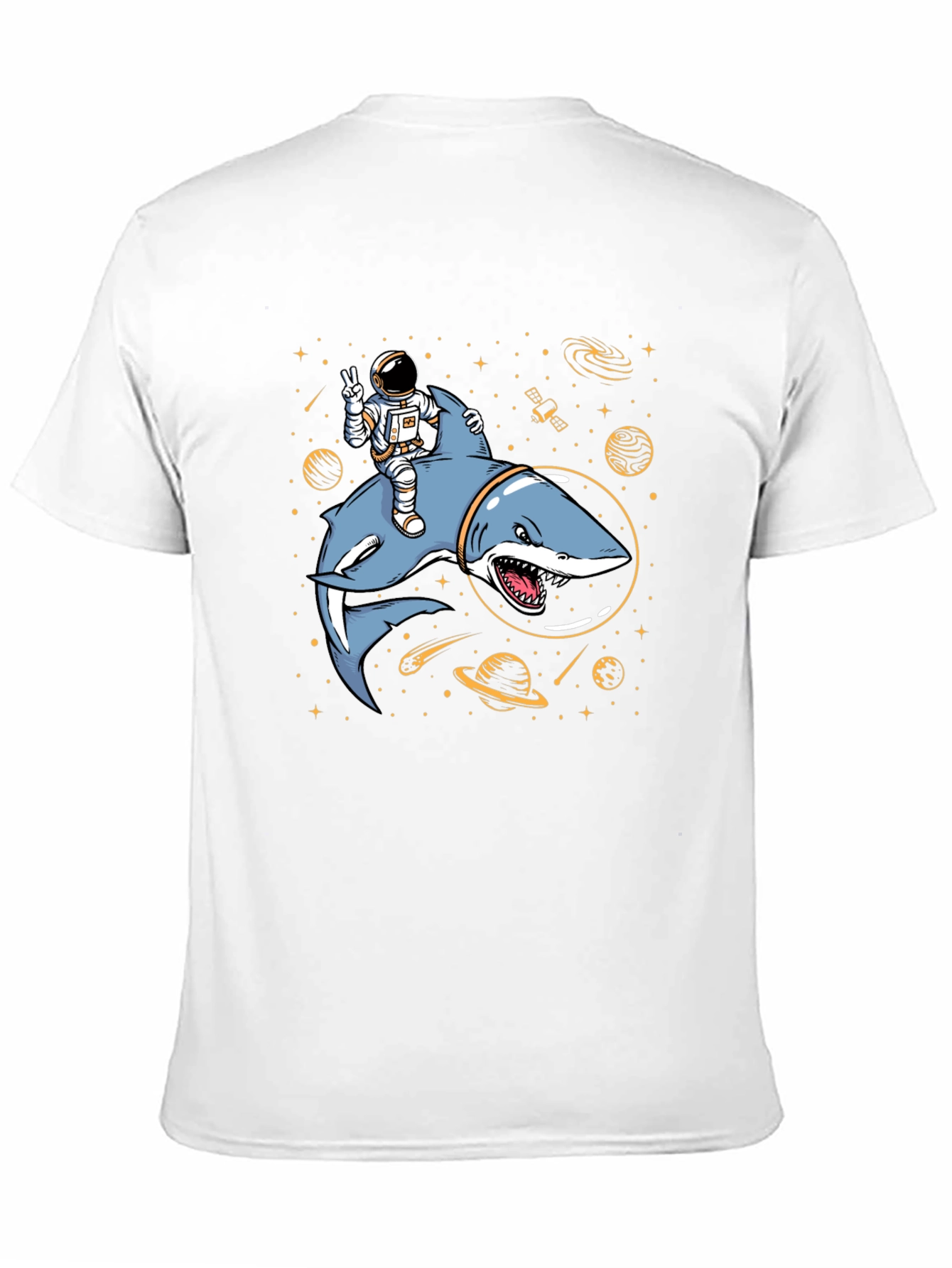 Astronaut Shark Space T-Shirt
