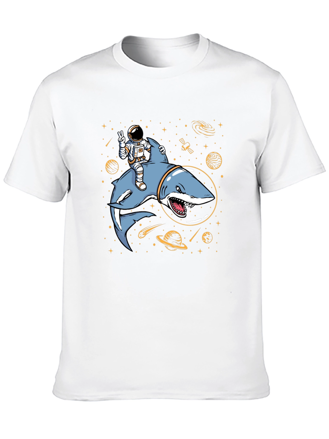 Astronaut Shark Space T-Shirt