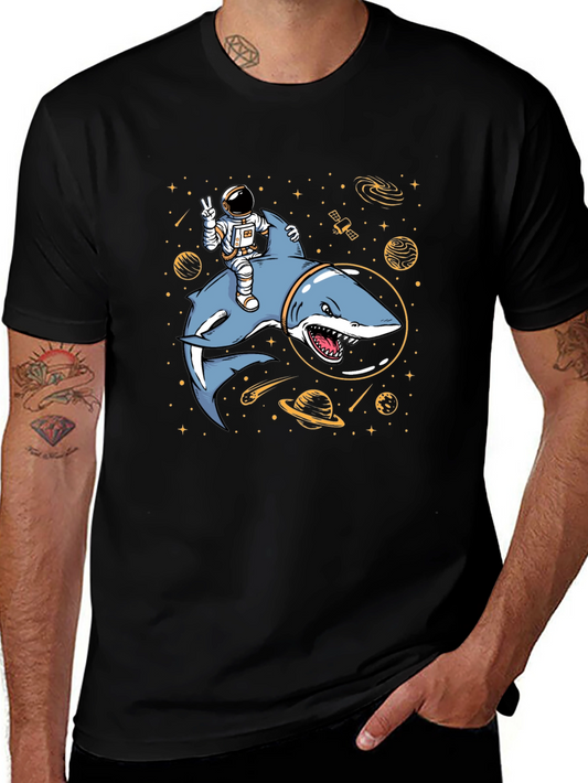 Astronaut Shark Space T-Shirt