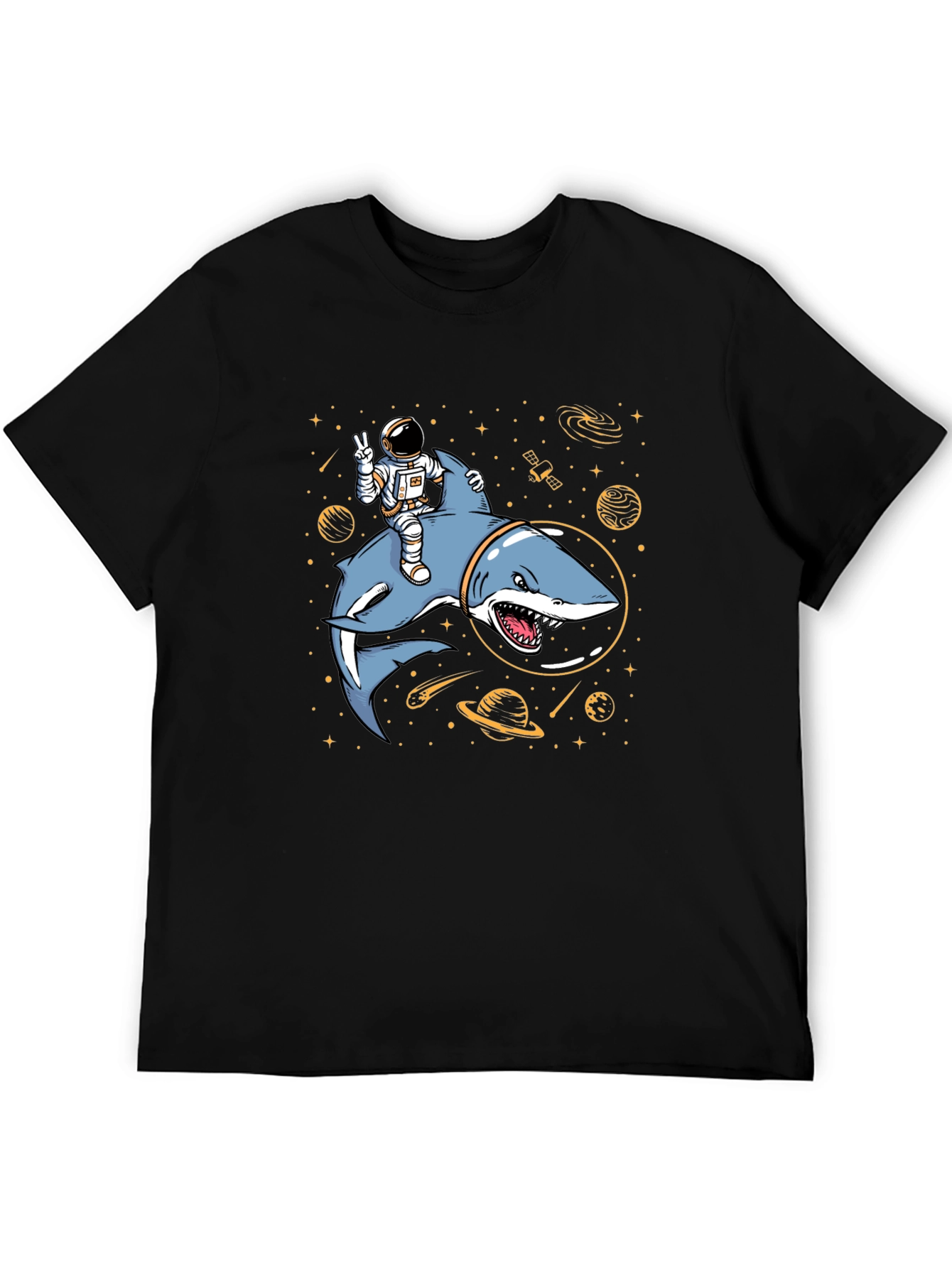 Astronaut Shark Space T-Shirt